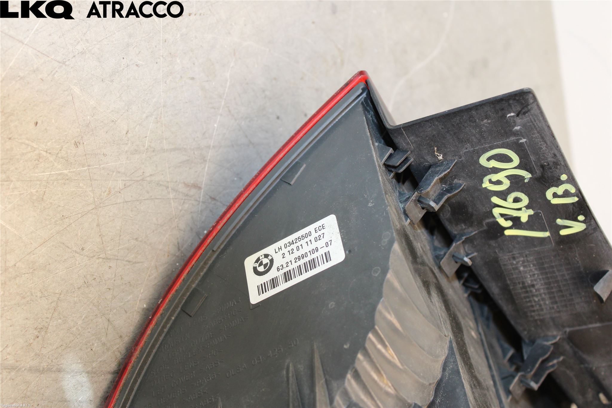 BMW X1 E84 10-15 Baklykt Venstre