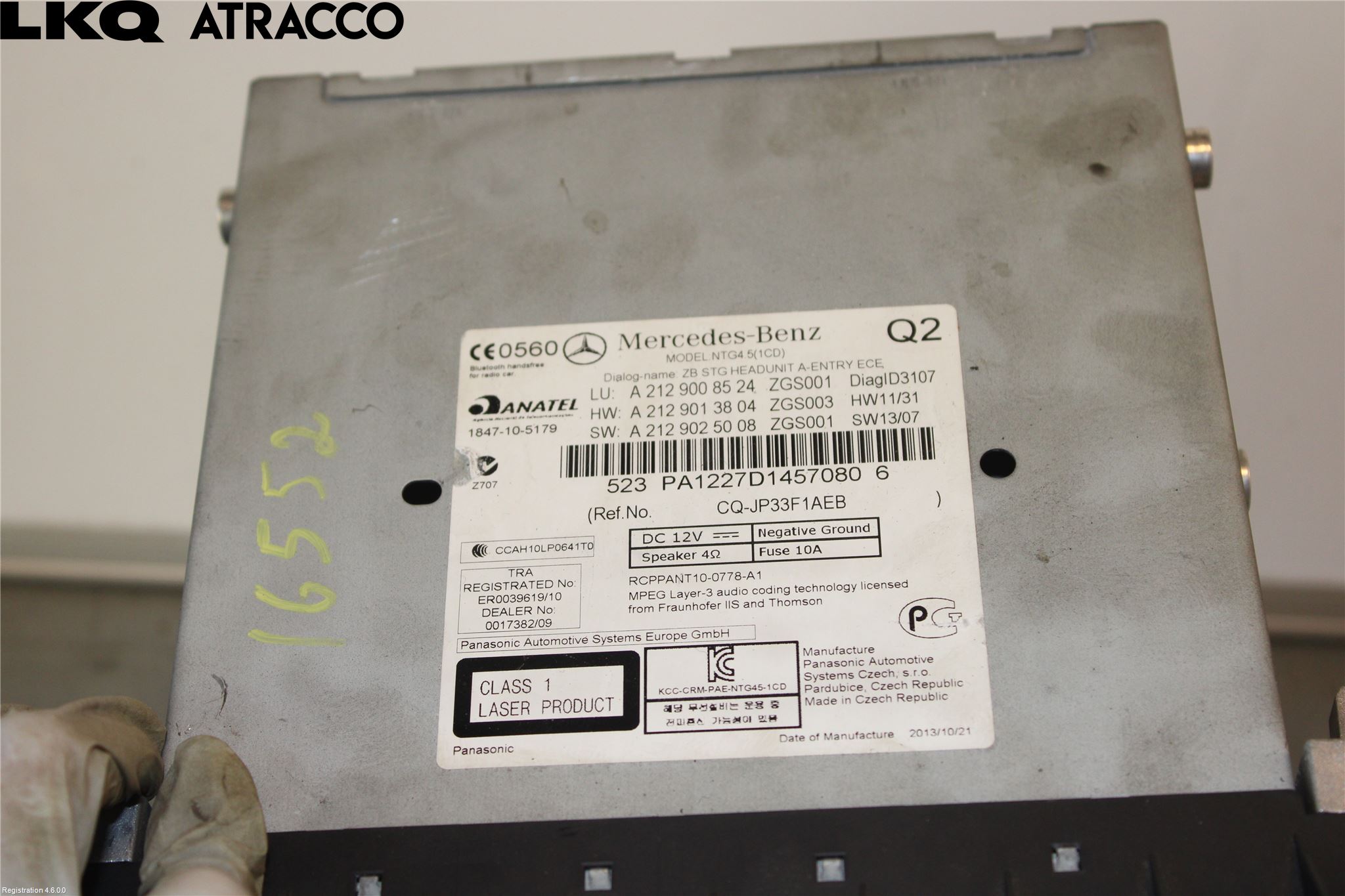 Mercedes-Benz MB E-KLASS (W212) 09-16 Stereo Radio Med Cd