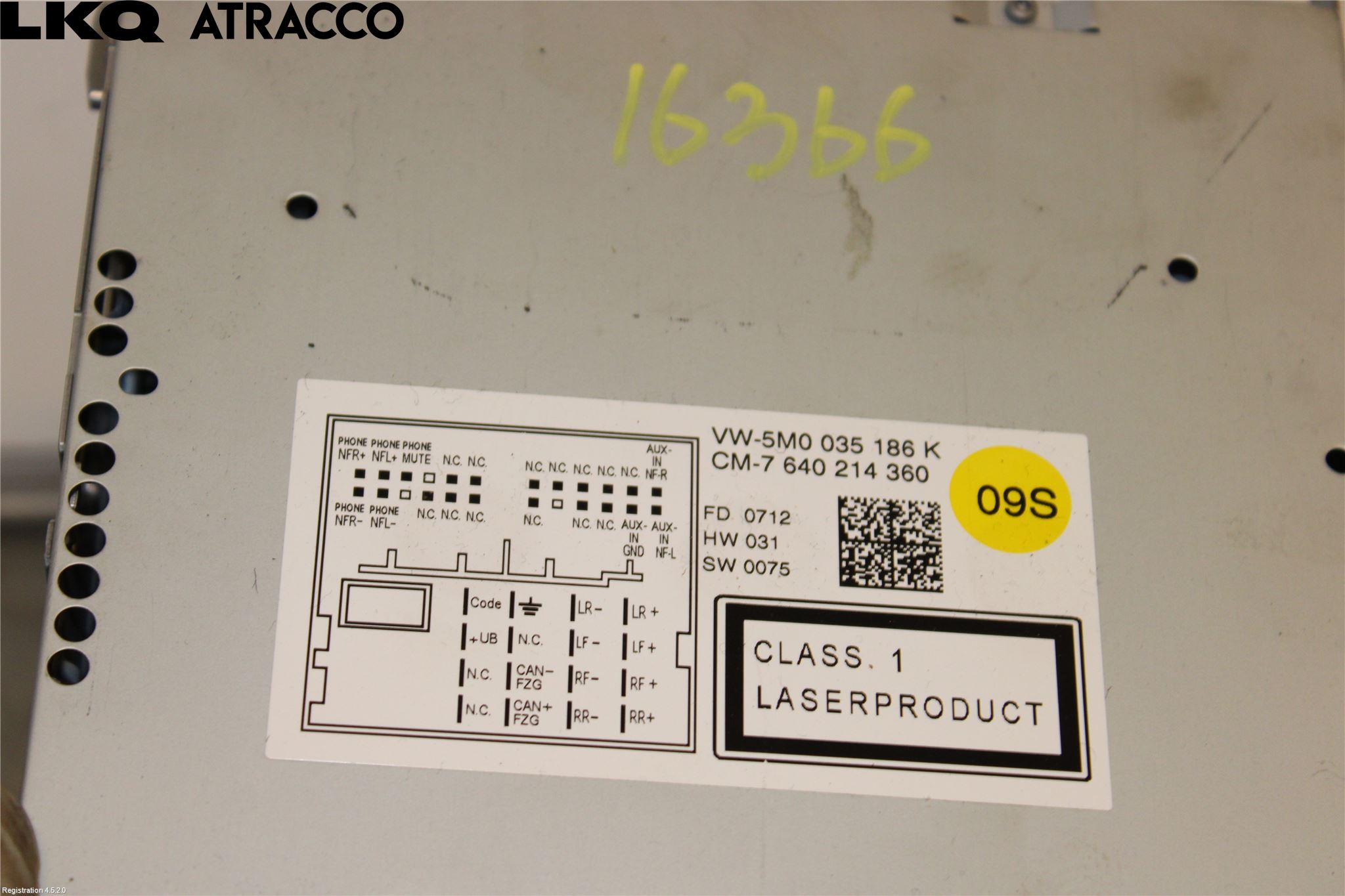 Volkswagen VW POLO 10-17 Stereo Radio Med Cd