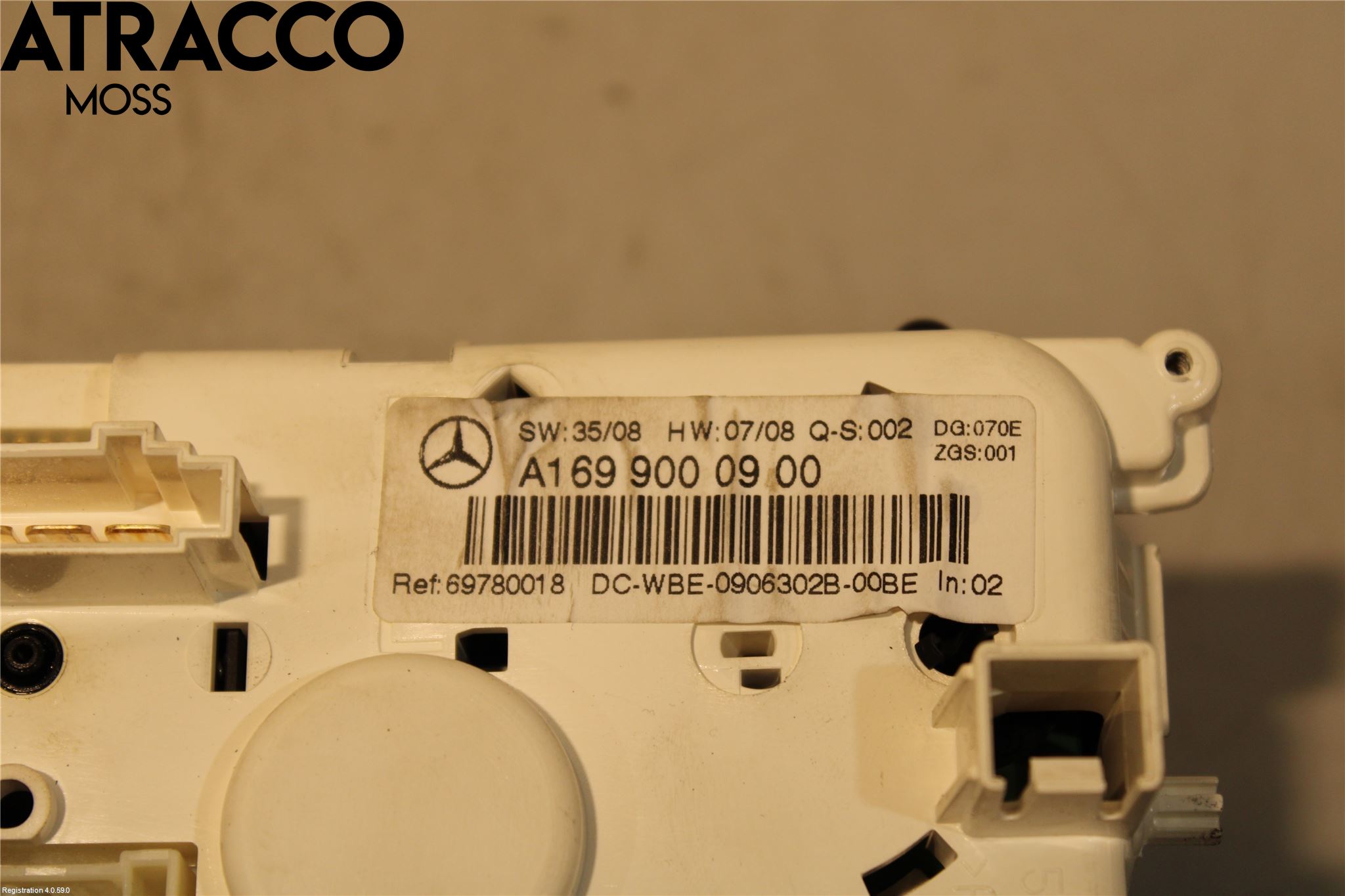 Mercedes-Benz MB B-KLASS (W245) 05-12 Varme Ac Betjening-Display