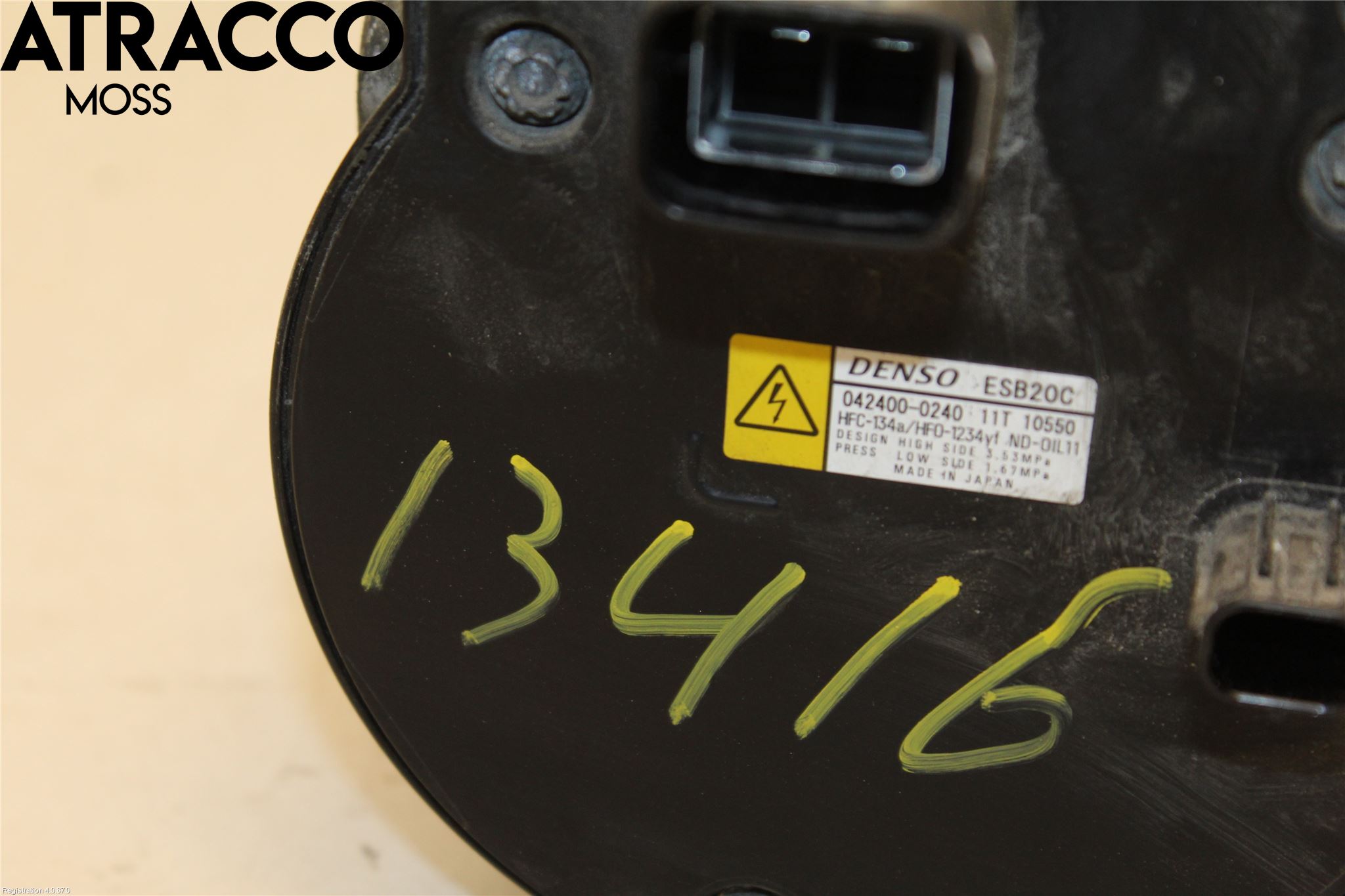 Toyota PRIUS (ZVW50) 16-21 Varme Ac Kompressor