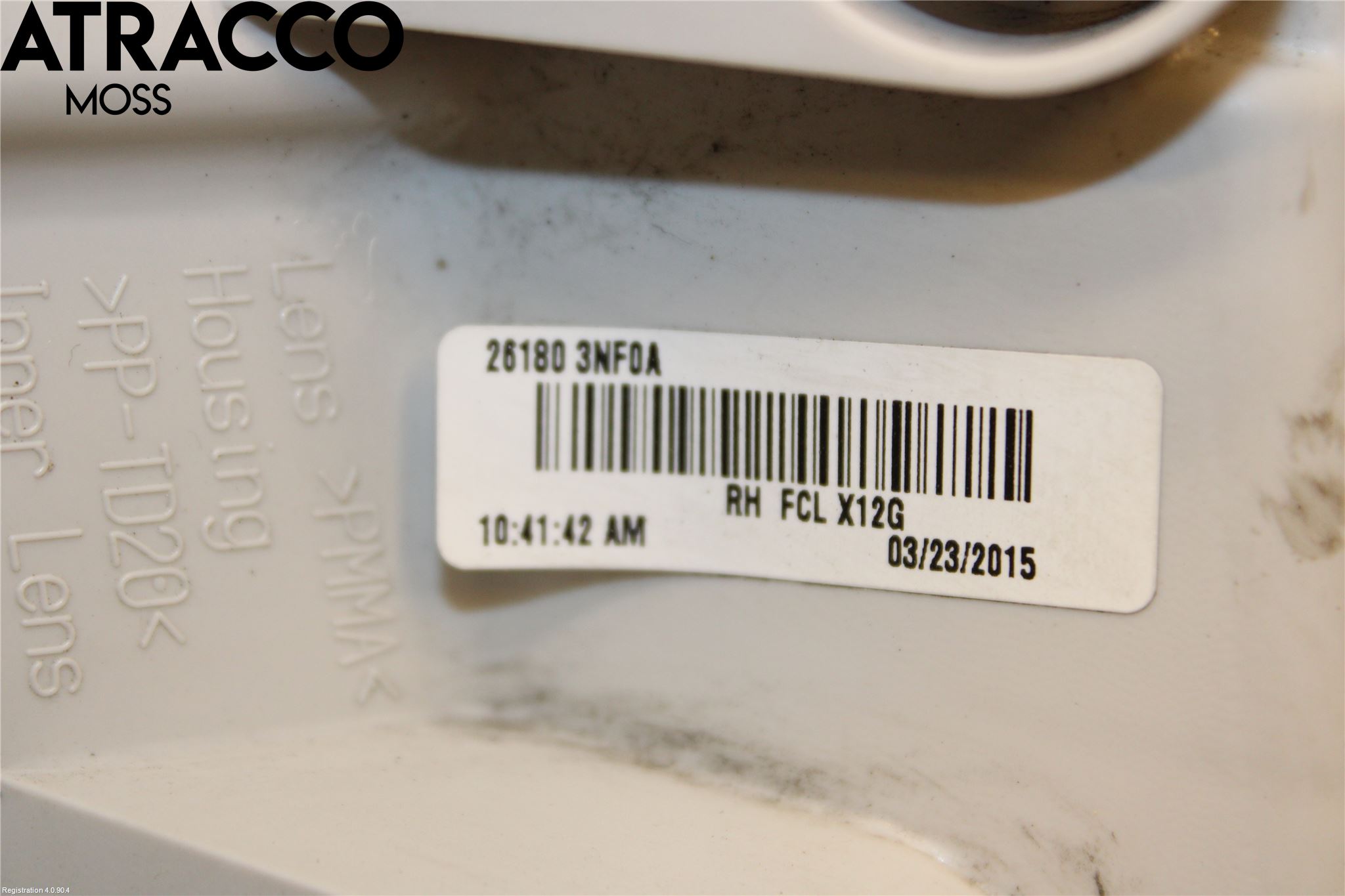 Nissan LEAF 11-17 Parklykt Foran Høyre