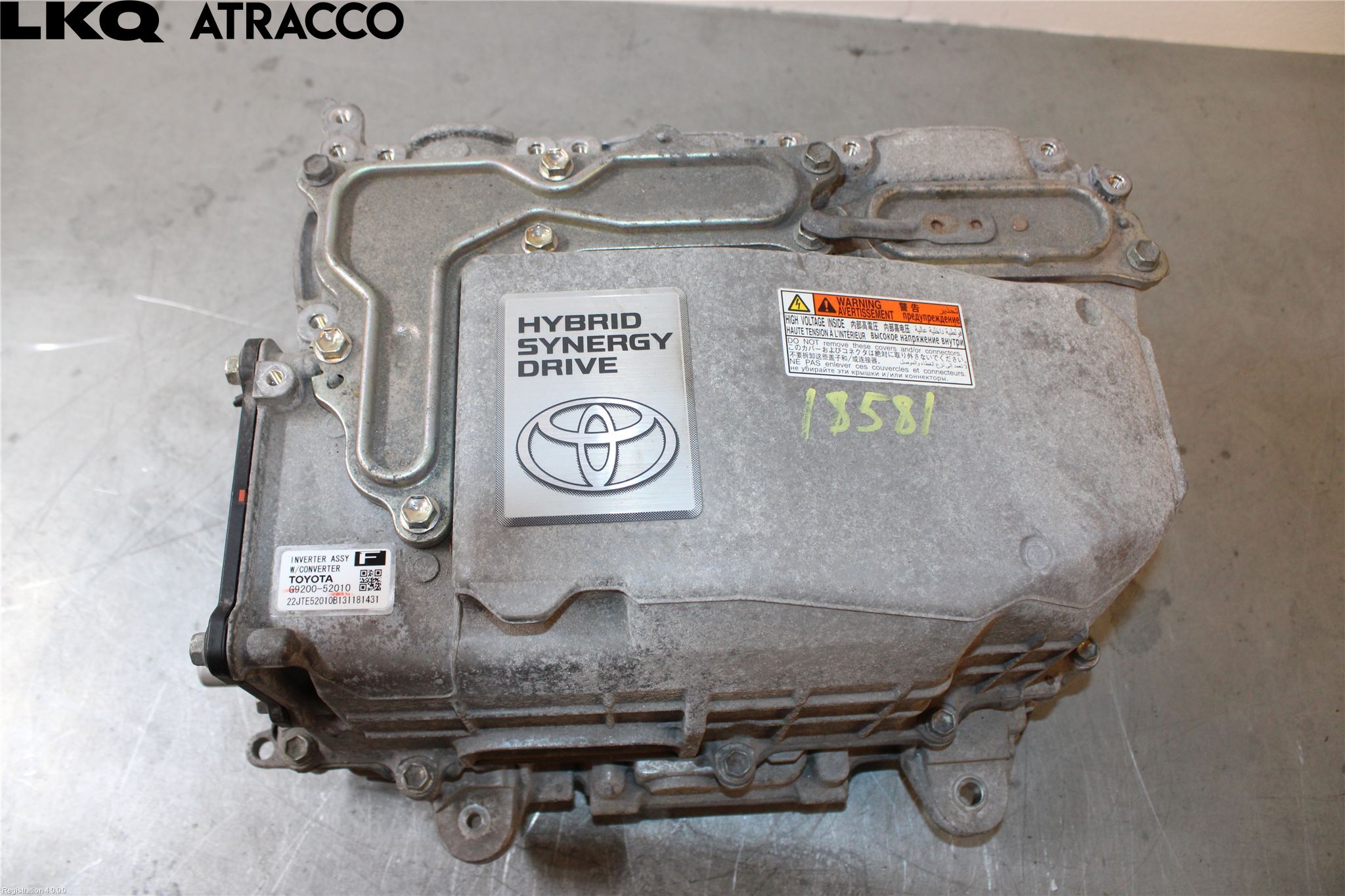 Toyota YARIS XP130 12-14 Inverter Hybrid