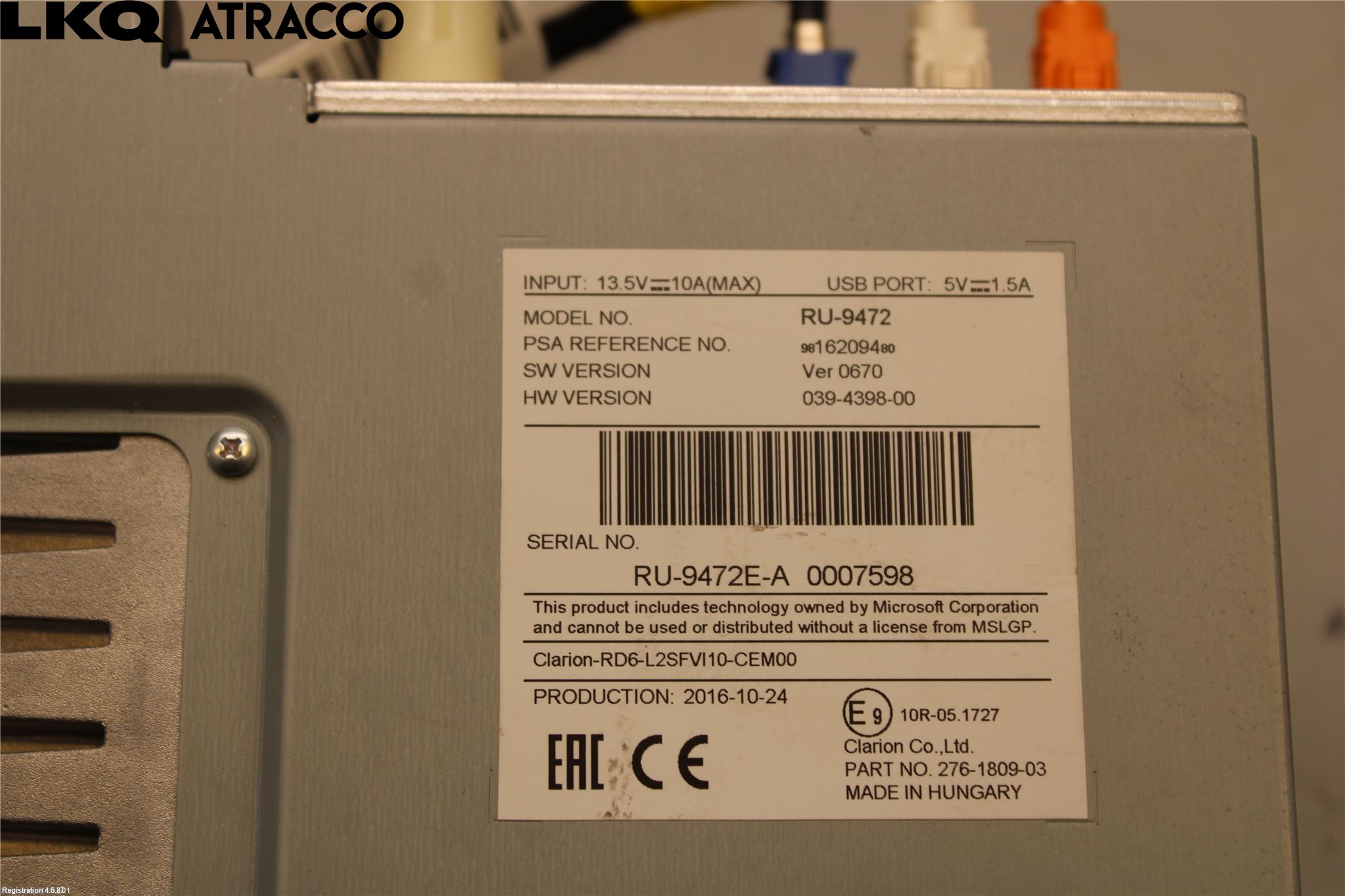 Toyota YARIS VERSO P1 00-05 Stereo Forsterker