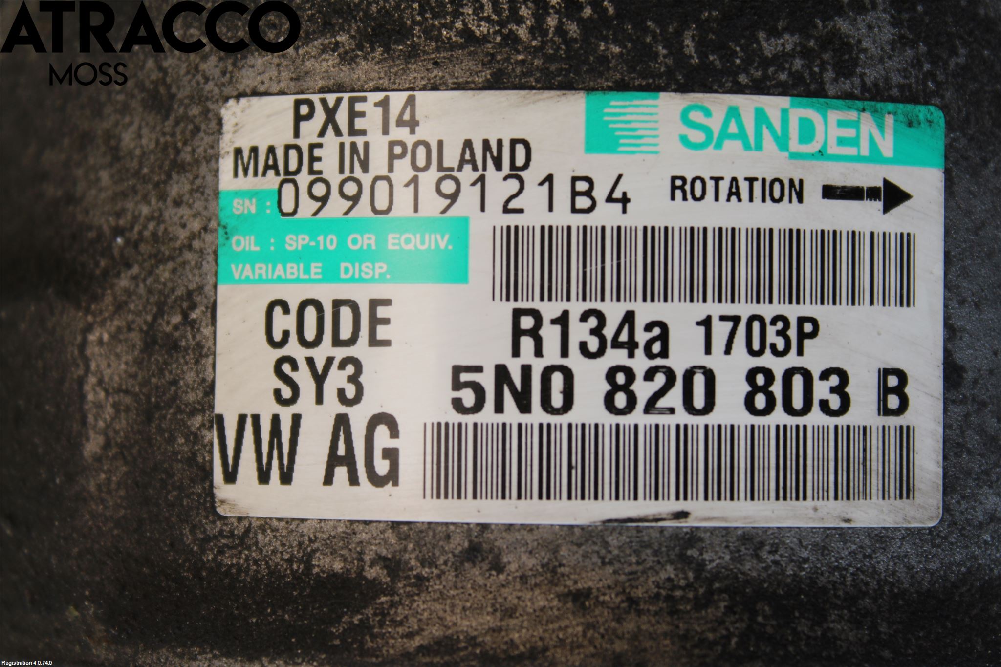 Skoda OCTAVIA (1Z) 05-13 Varme Ac Kompressor