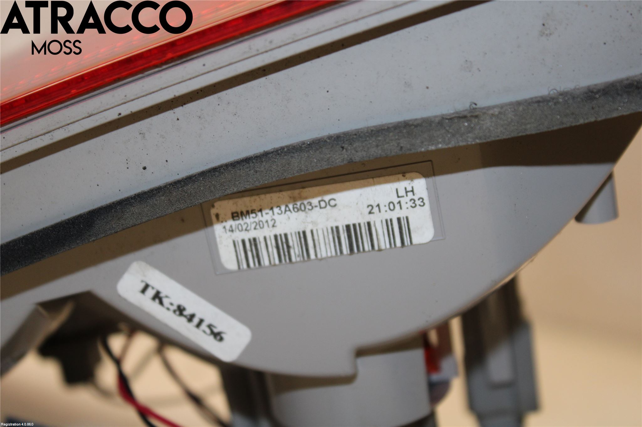 Ford FOCUS 11-14 Baklykt Venstre  På Luke(Indre