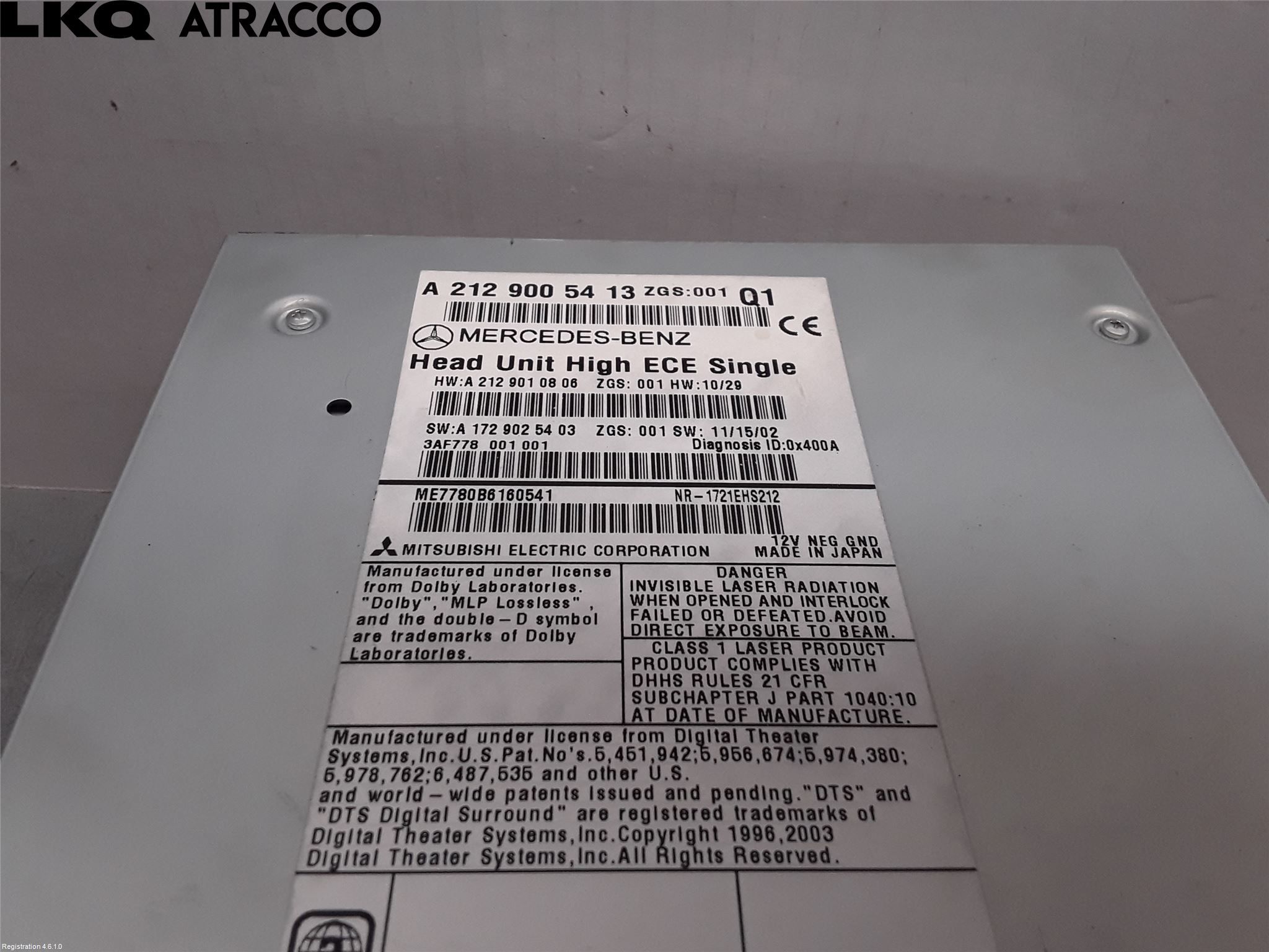 Mercedes-Benz MB E-KLASS (W212) 09-16 Stereo Radio