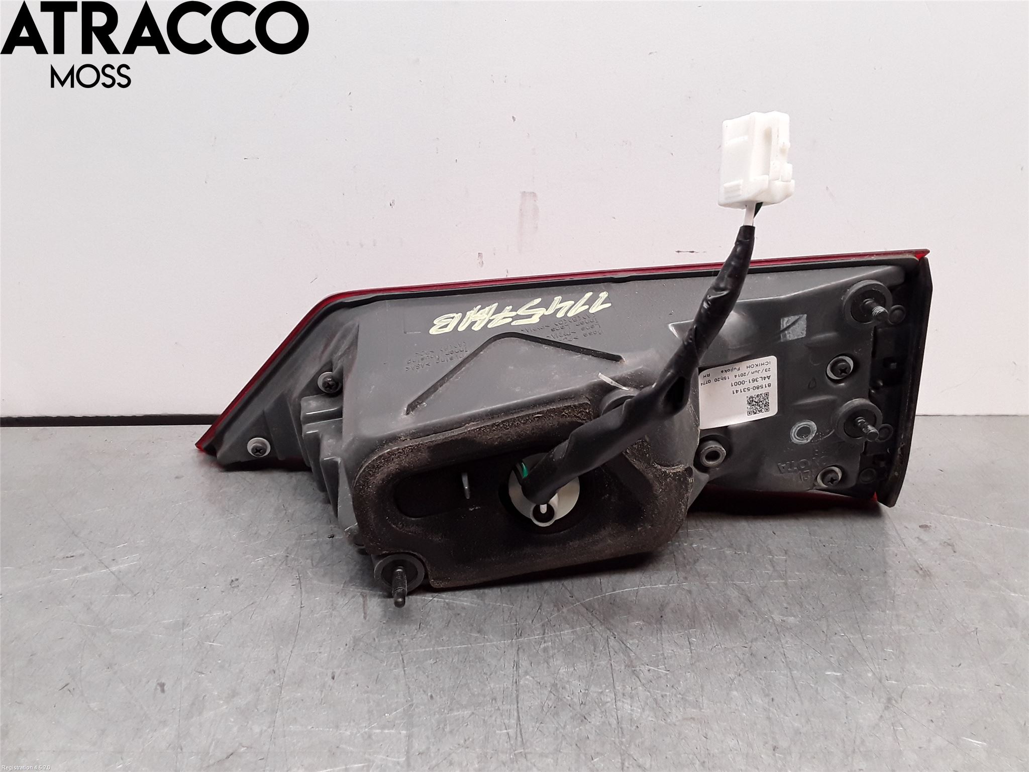 Lexus IS 250/350 14-20 Baklykt Høyre  På Luke(Indre)