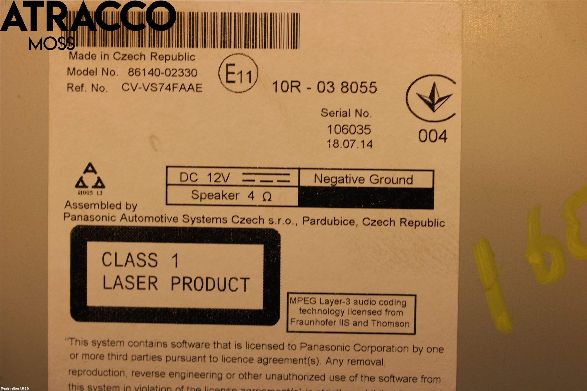 Toyota AURIS 13-19 Stereo Radio Med Cd