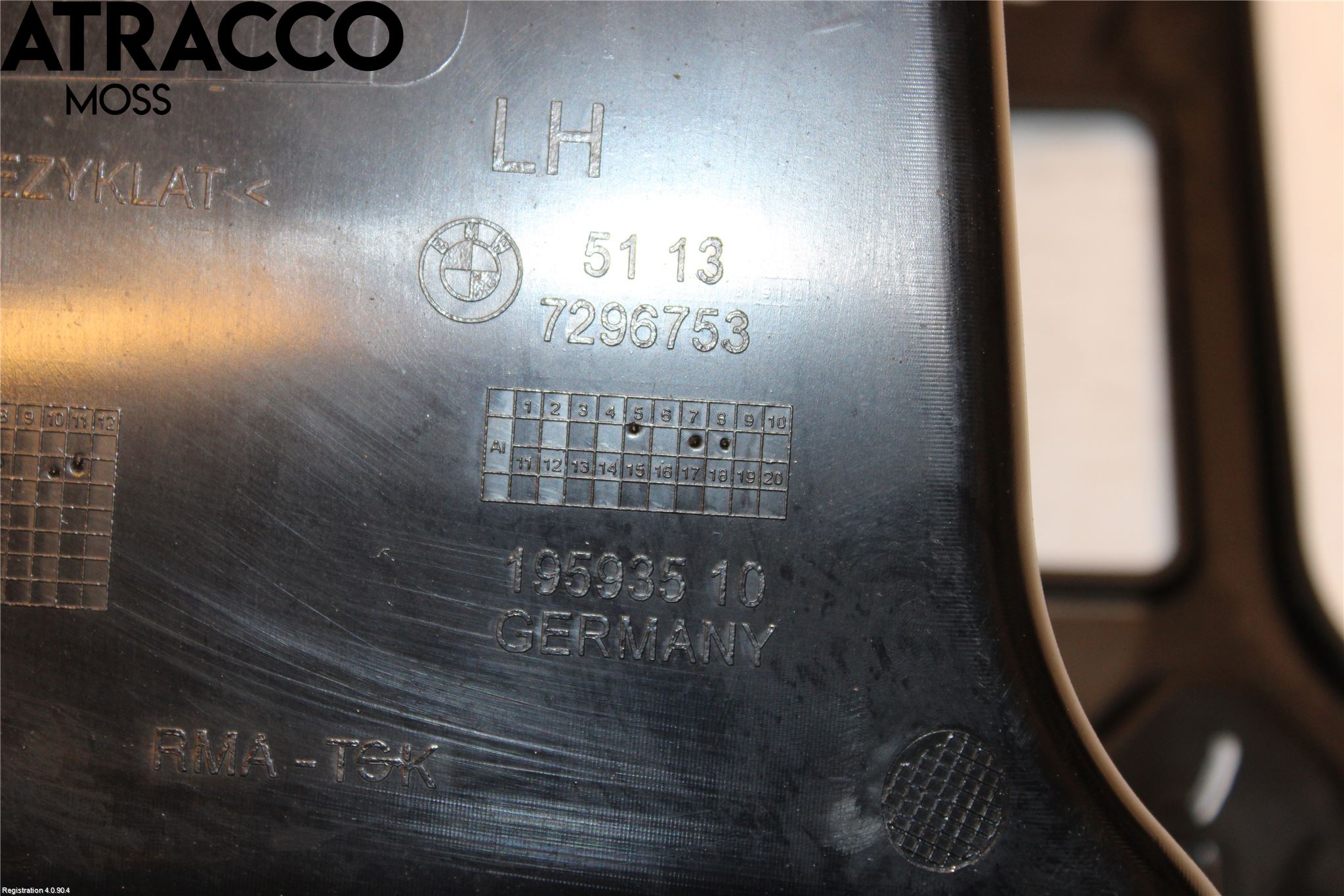 BMW i3 I01 13-22 Støtfangerfeste Bak Venstre