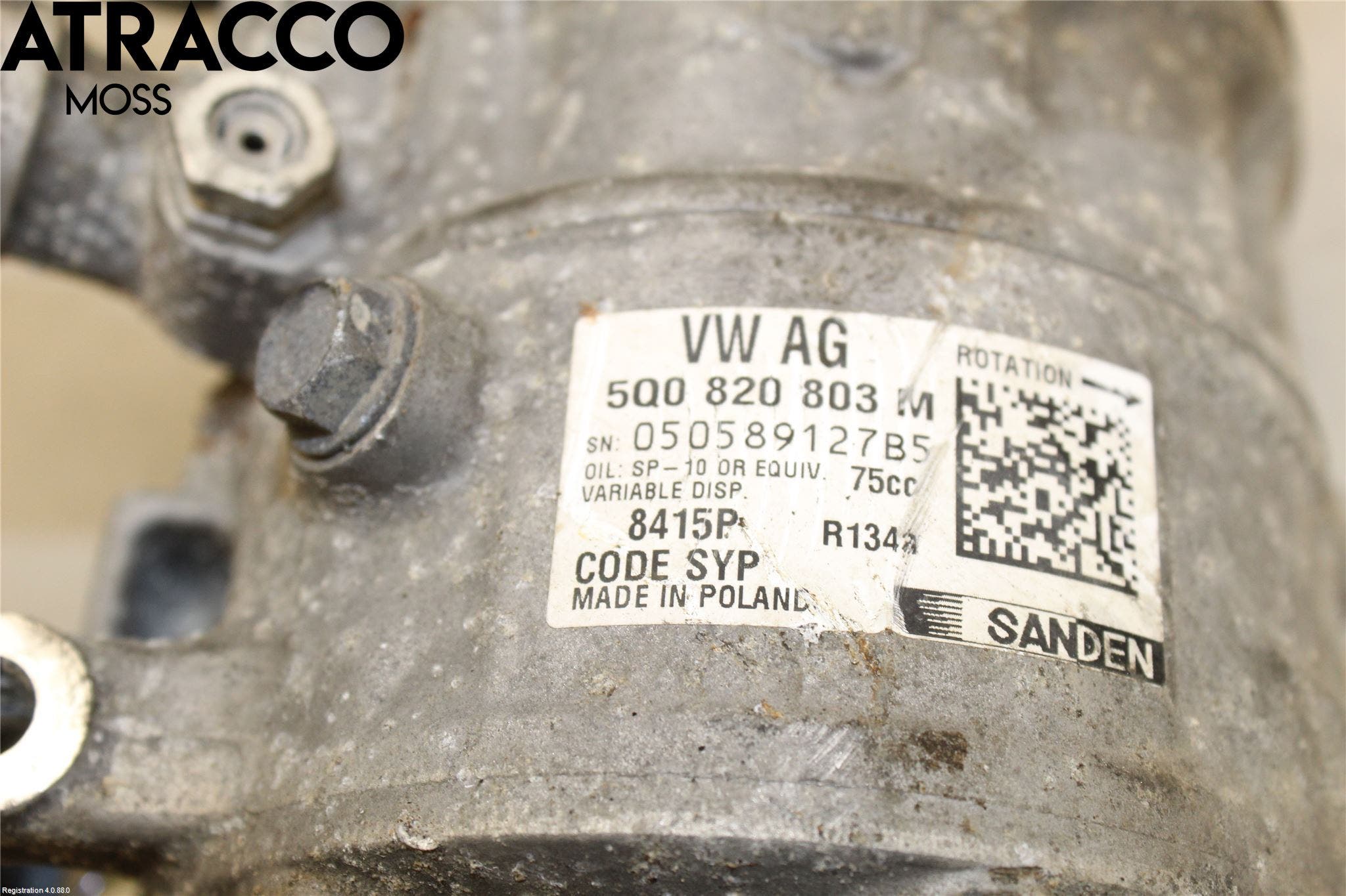 Volkswagen VW CADDY 16-20 Varme Ac Kompressor