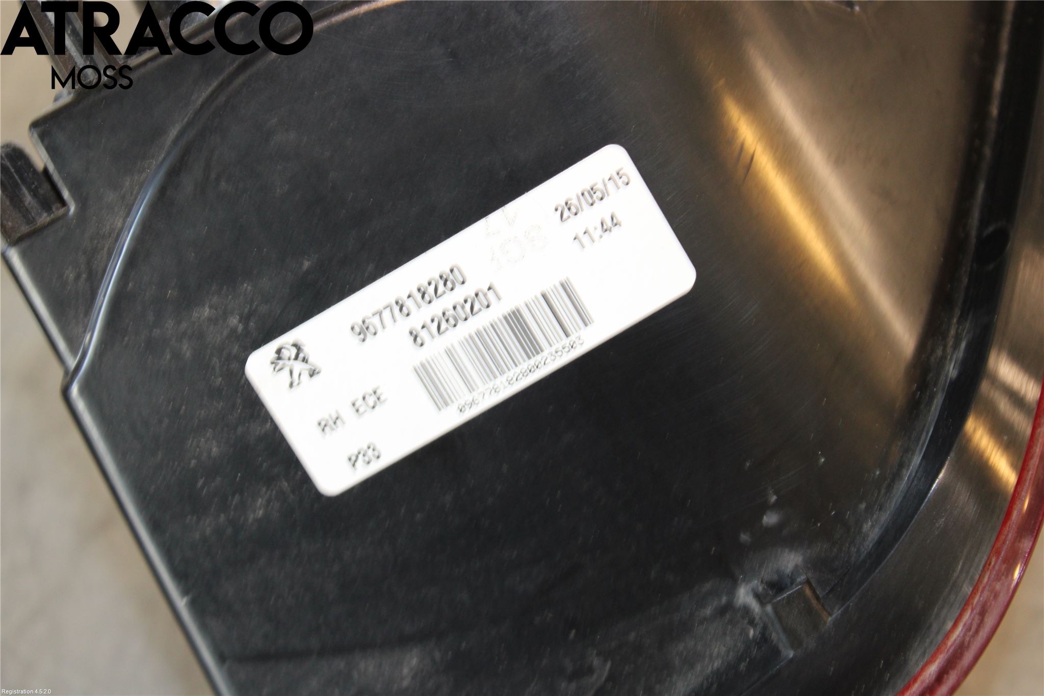 Peugeot 308 14-21 Baklykt Høyre  På Luke(Indre)