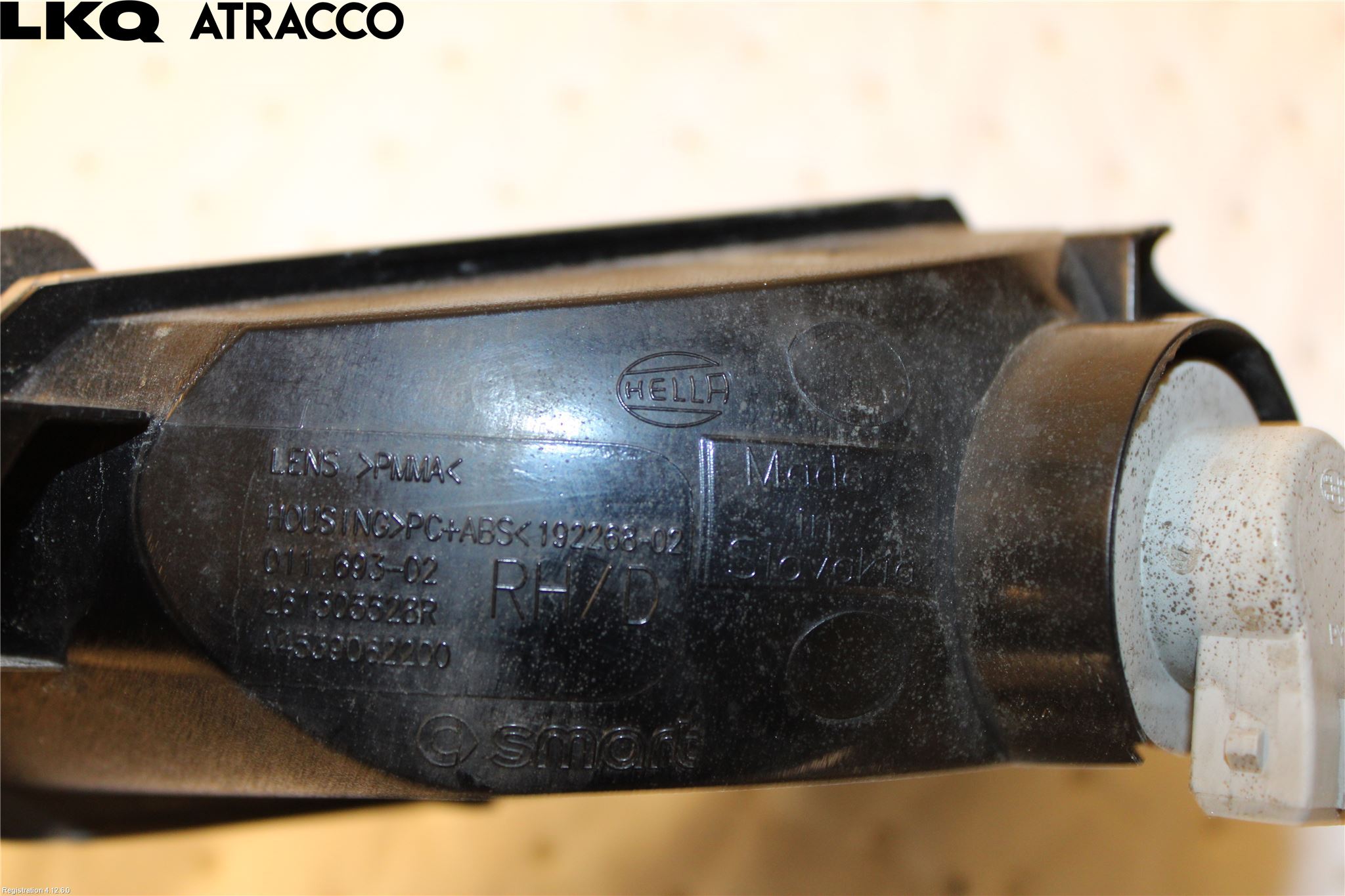 Smart FORFOUR 14-22 Blinklykt Foran Høyre