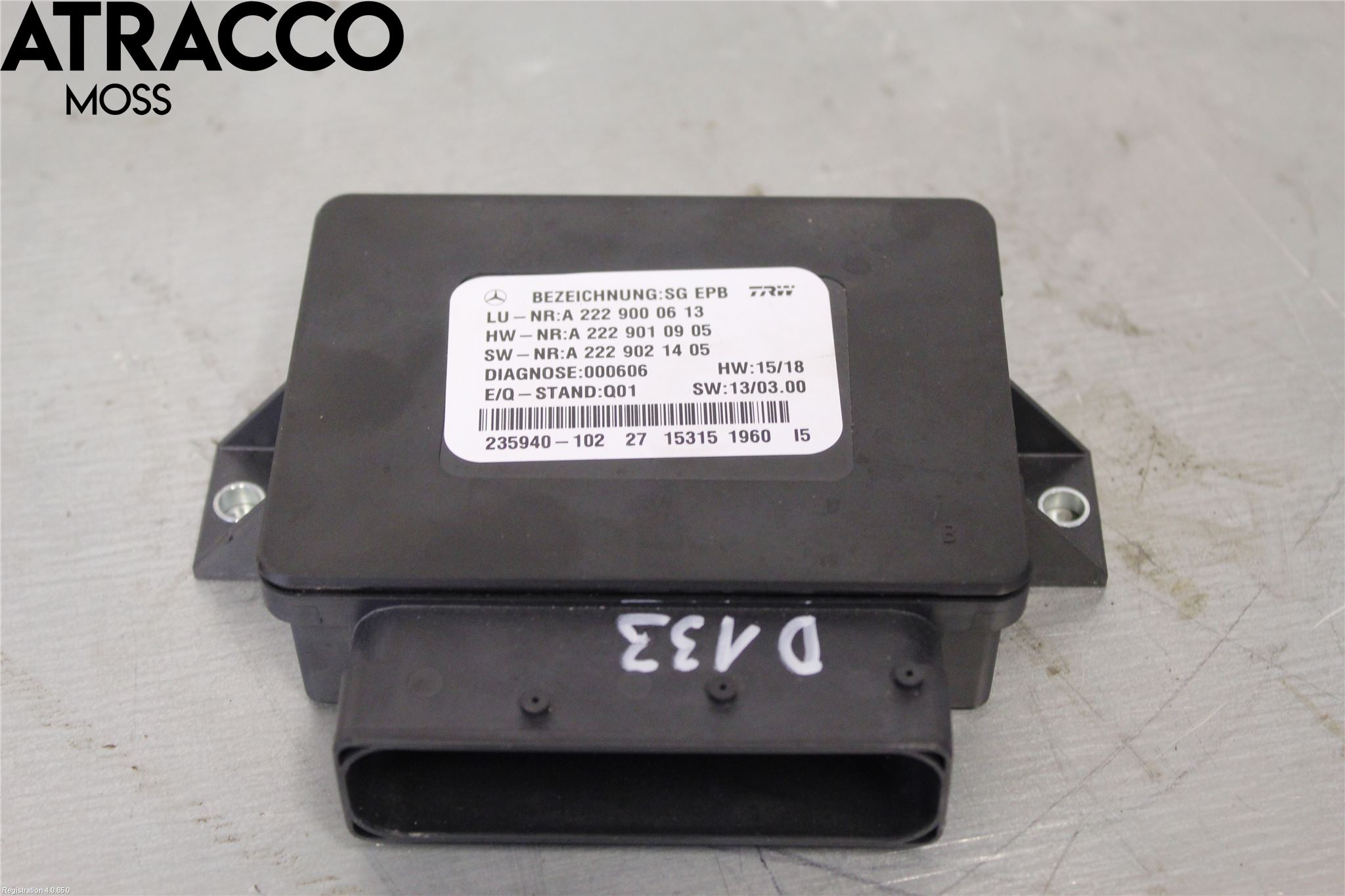 Mercedes-Benz MB C-KLASS (W205) 14-21 Styreenhet Parkbrems