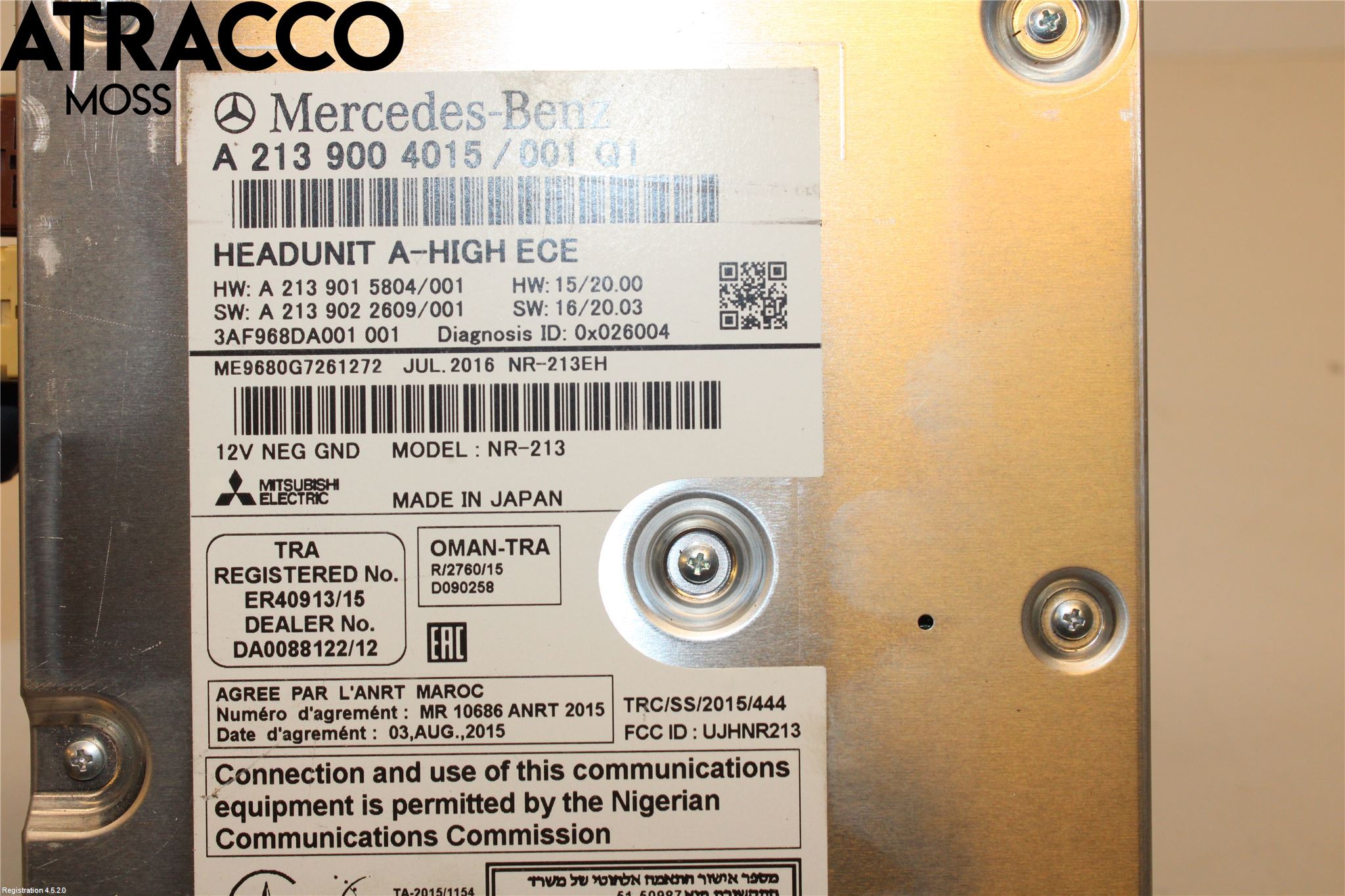 Mercedes-Benz MB E-KLASS (W213) 16-23 Stereo Radio