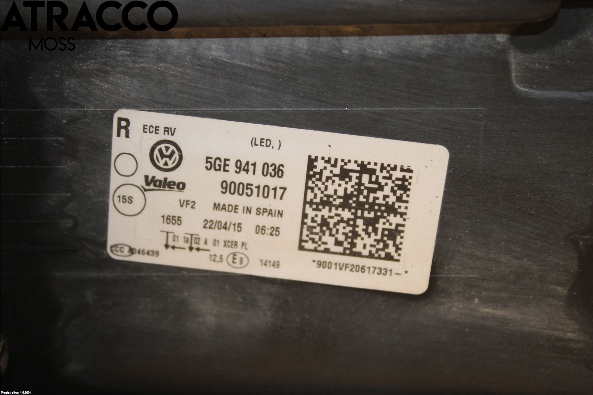 Volkswagen VW GOLF / E-GOLF VII 13-20 Frontlykt Høyre