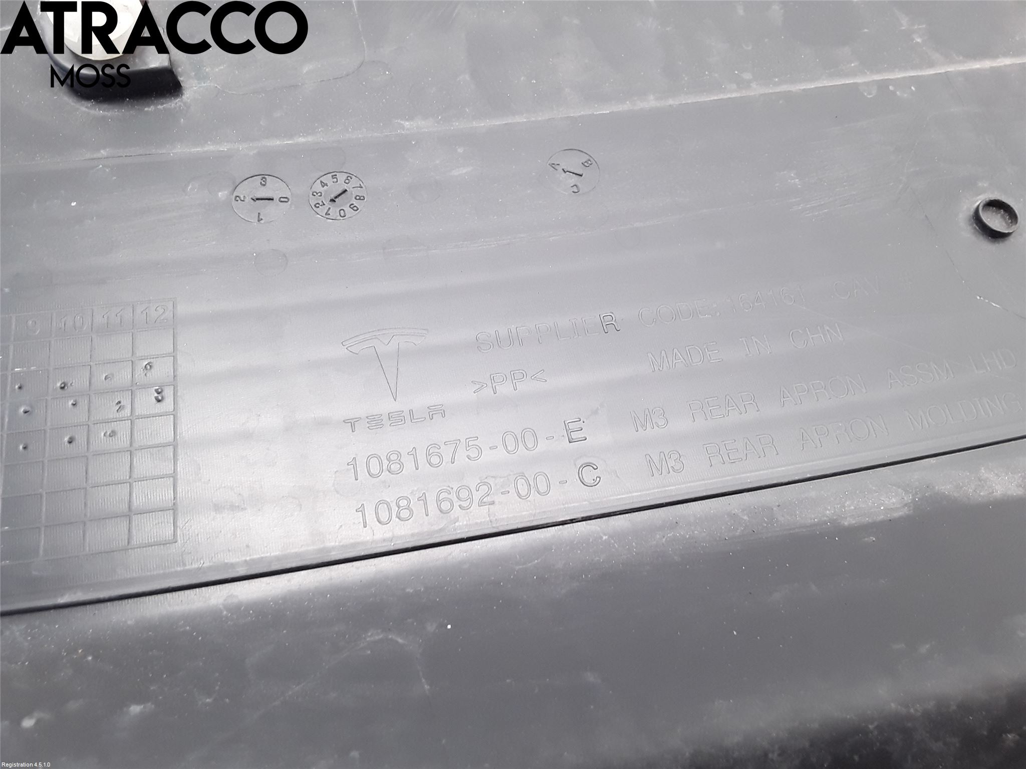 Tesla MODEL 3 17- Visker Deksel-Grill-Under Frr