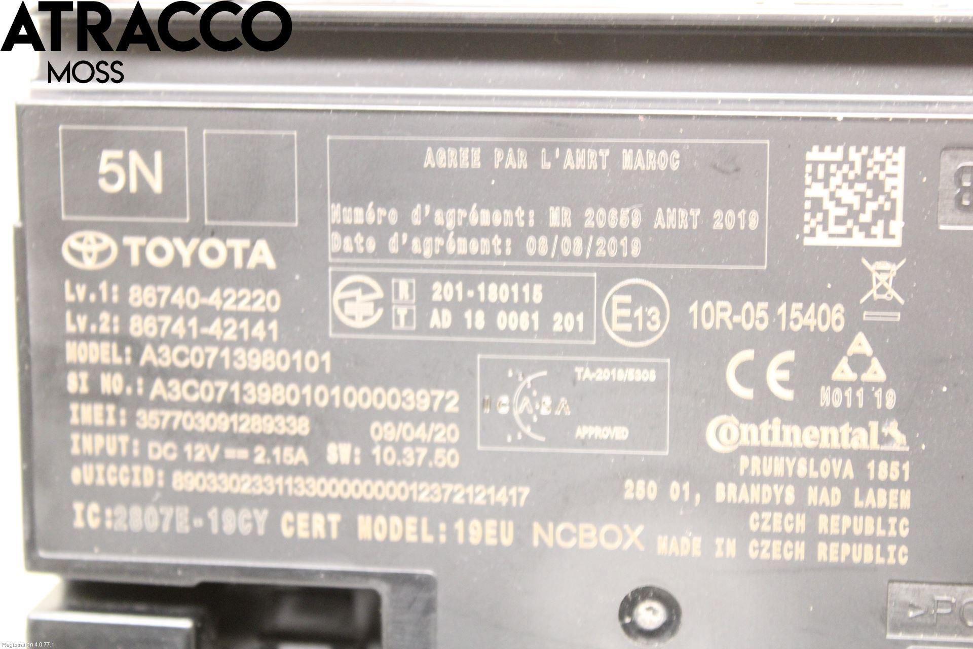 Toyota RAV4 19- Styreenhet Øvrig