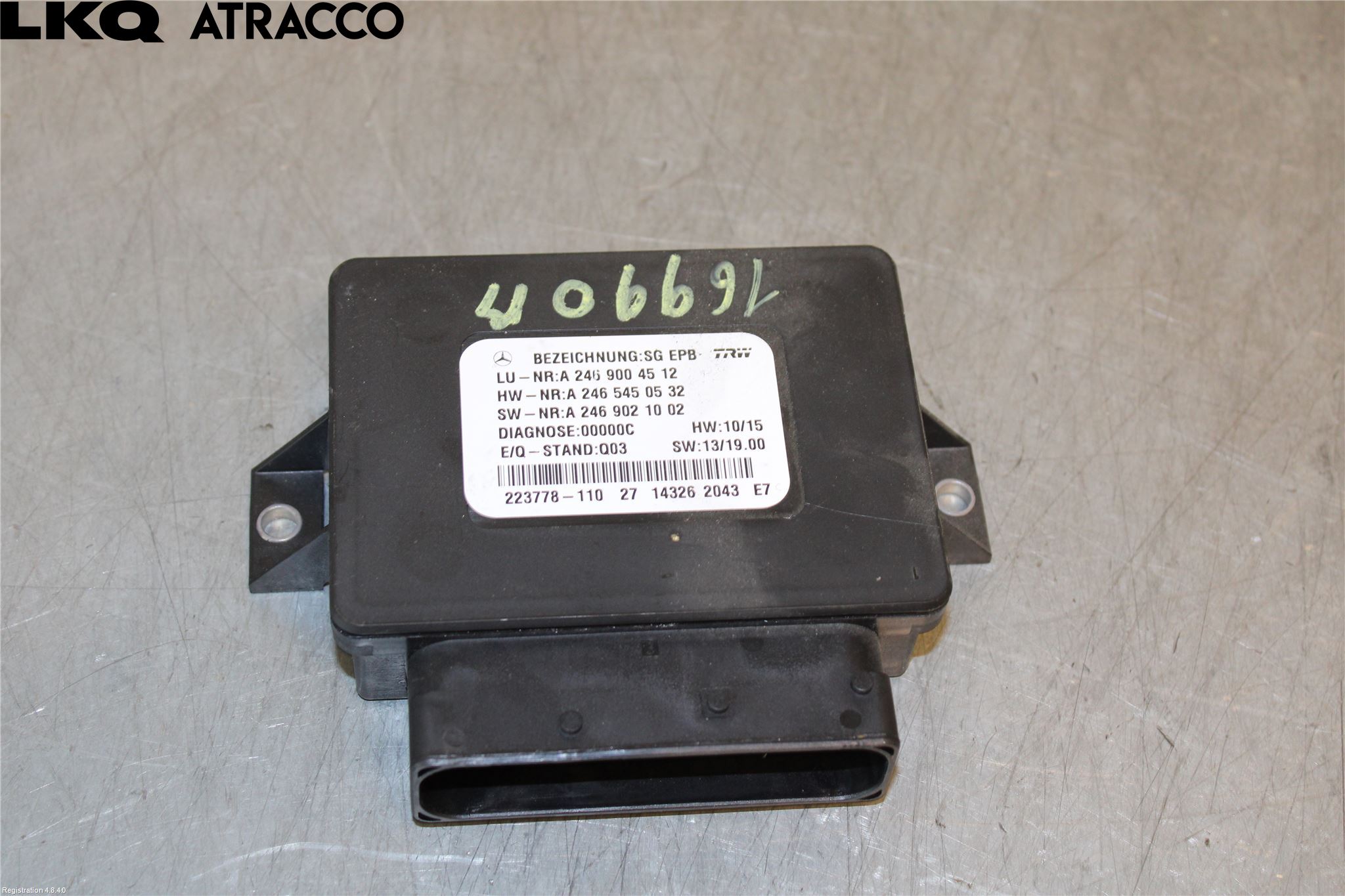 Mercedes-Benz MB A-KLASS (W176) 13-18 Styreenhet Parkbrems