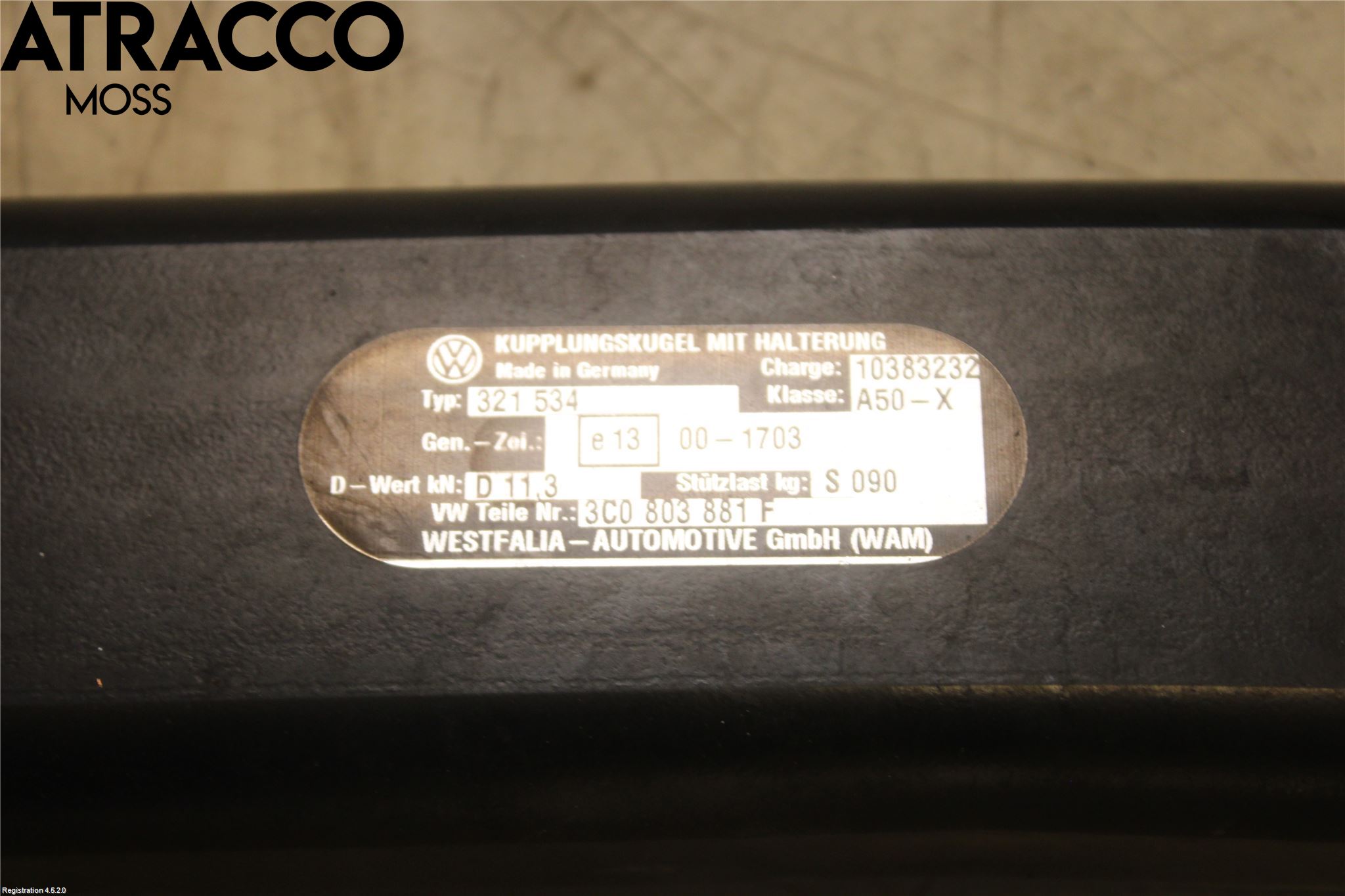 Volkswagen VW PASSAT CC 08-16 Tilhengerfeste