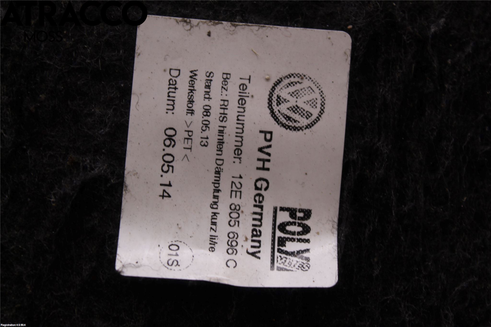 Volkswagen VW UP! / E-UP! Skjerm Indre