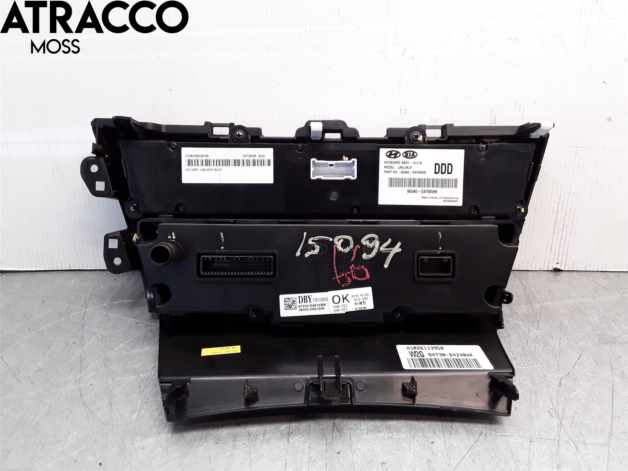 Kia OPTIMA 16-20 Varme Ac Betjening-Display