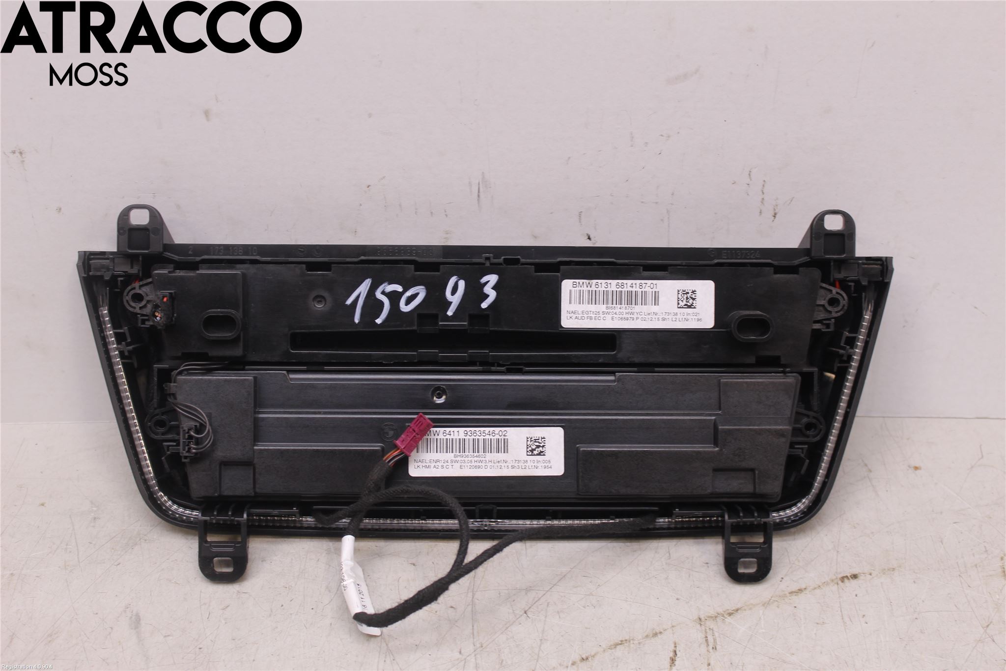 BMW 3 F30/F31/F80 12-19 Varme Ac Betjening-Display