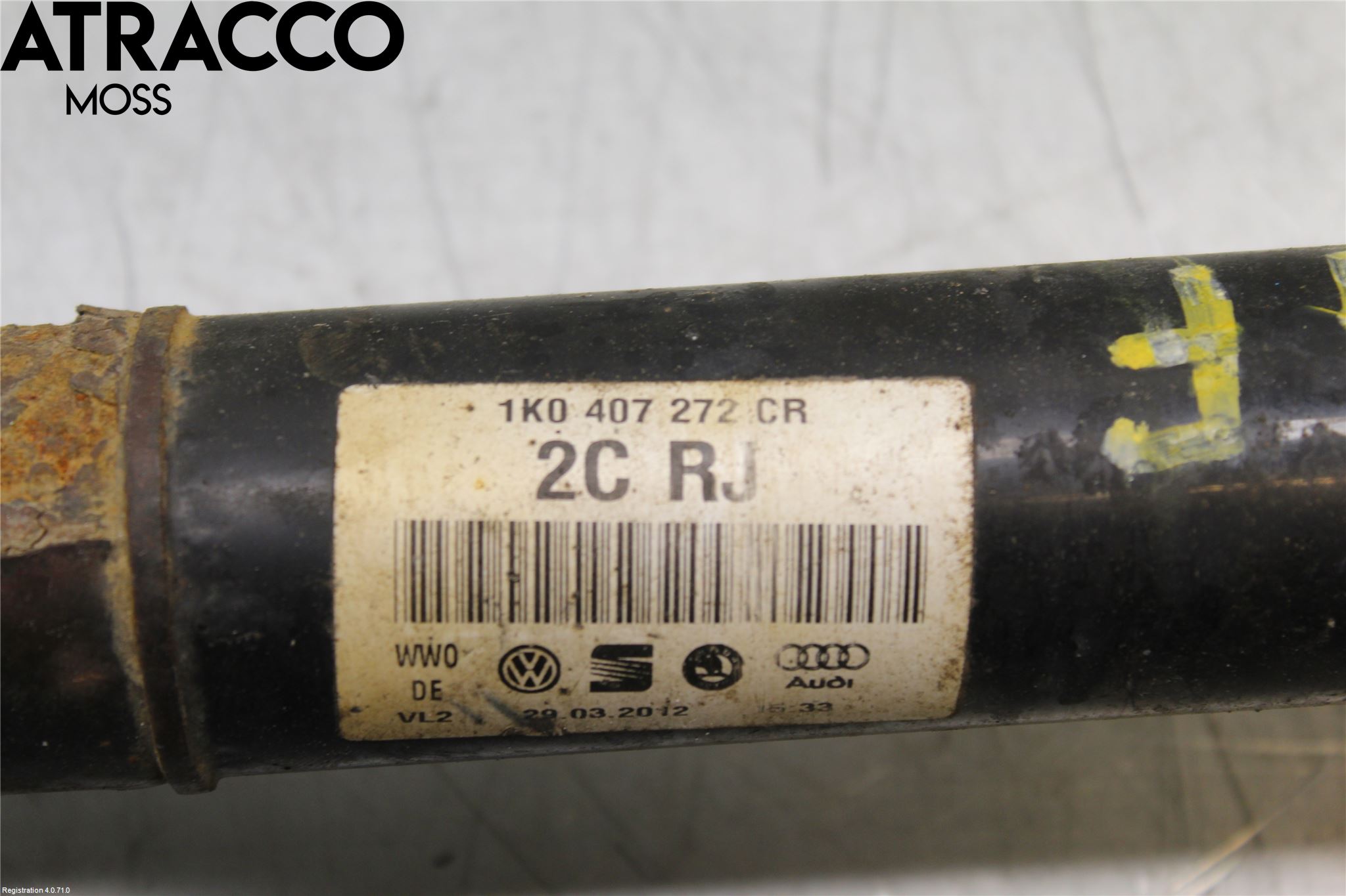 Volkswagen VW CADDY 11-15 Drivaksel Foran Kompl Høyre