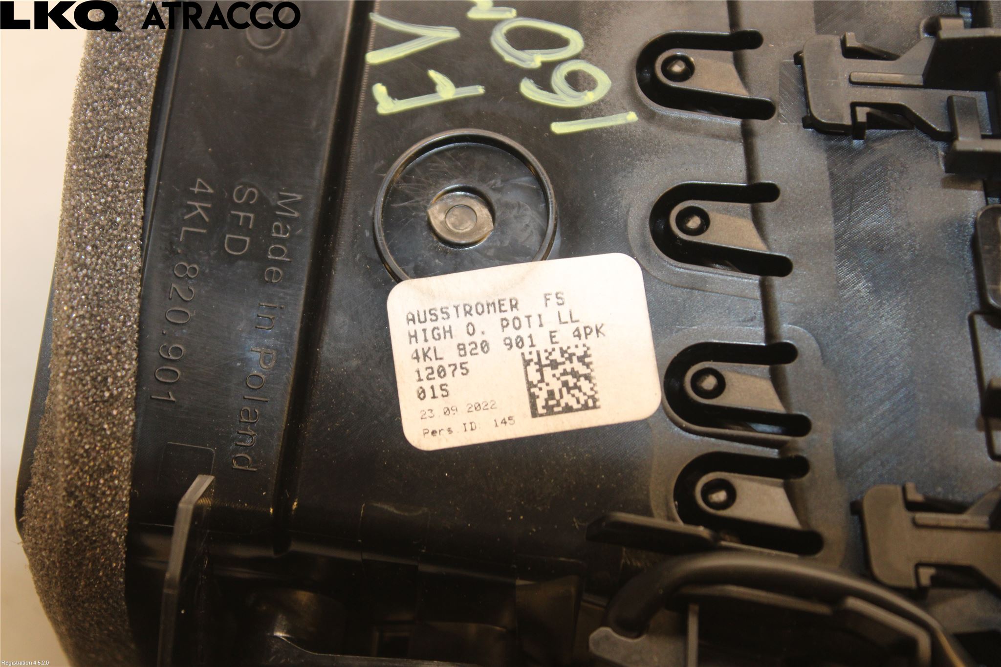 Audi E-TRON, S GE 19- Dashbord Kanal - Dyse