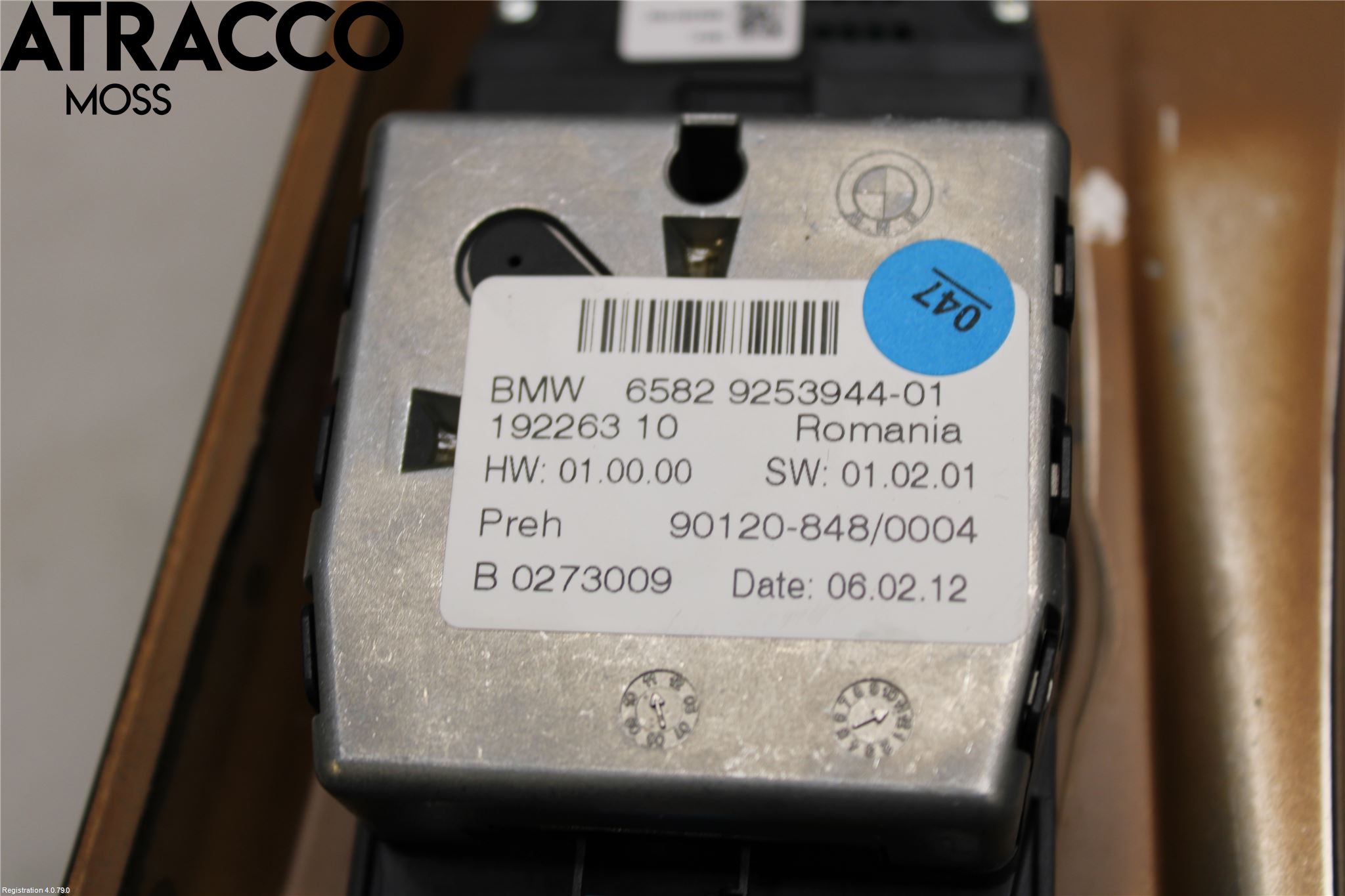 BMW 5 F10/F11/F18 09-17 Innr Konsoll-Lomme