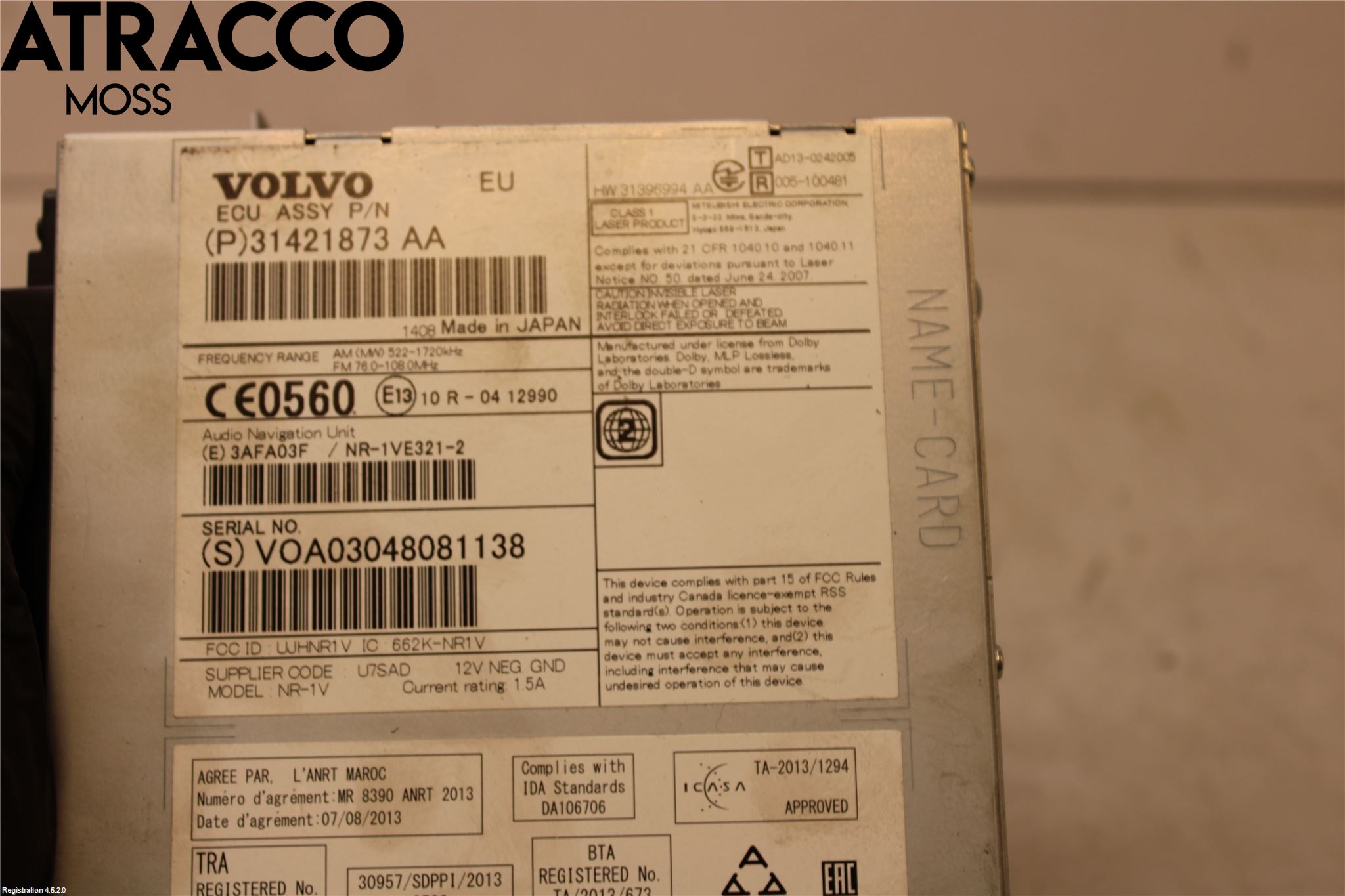 Volvo S60 14-18 Stereo Radio Med Cd