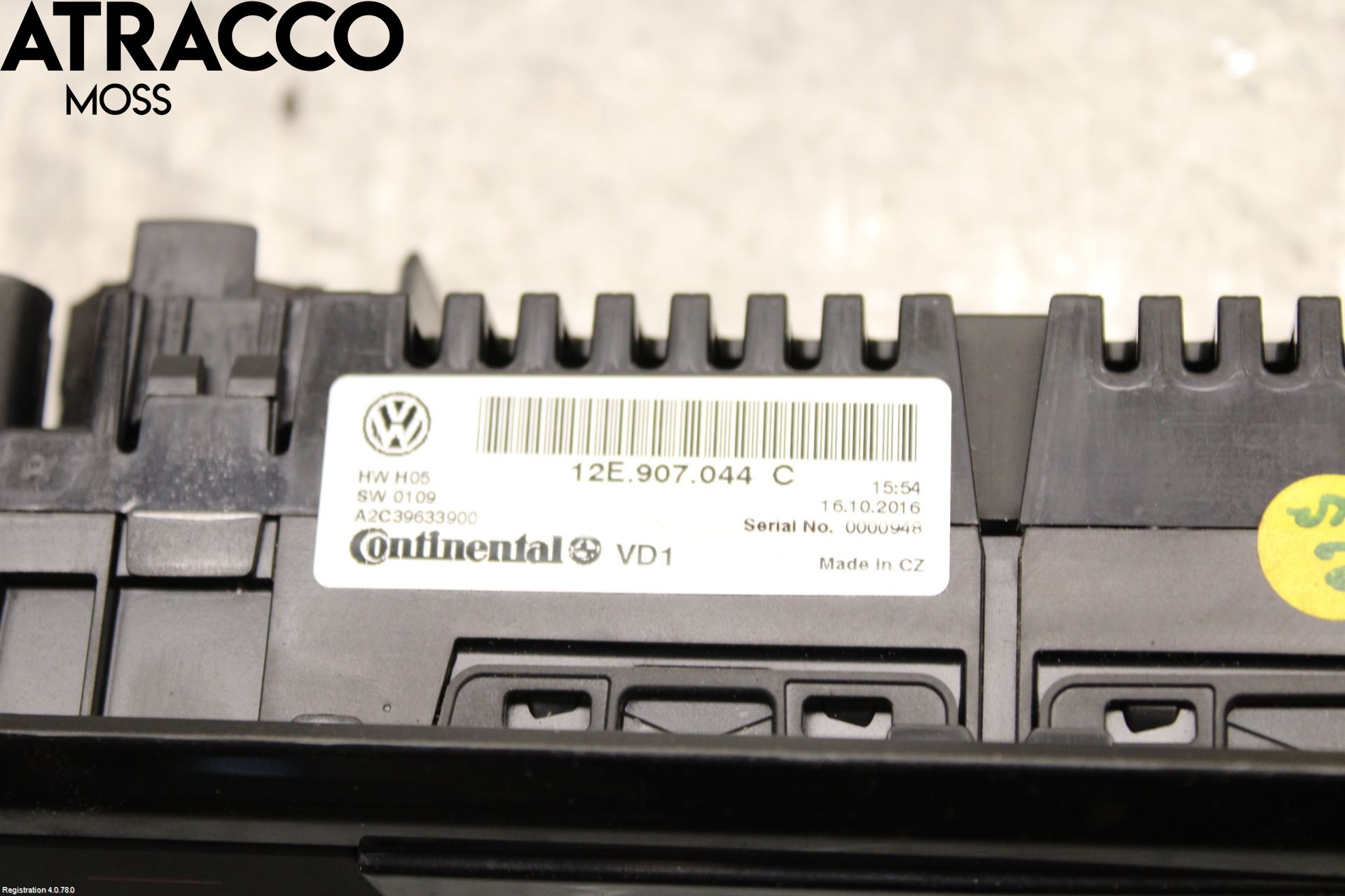 Volkswagen VW UP! / E-UP! Varme Ac Betjening-Display