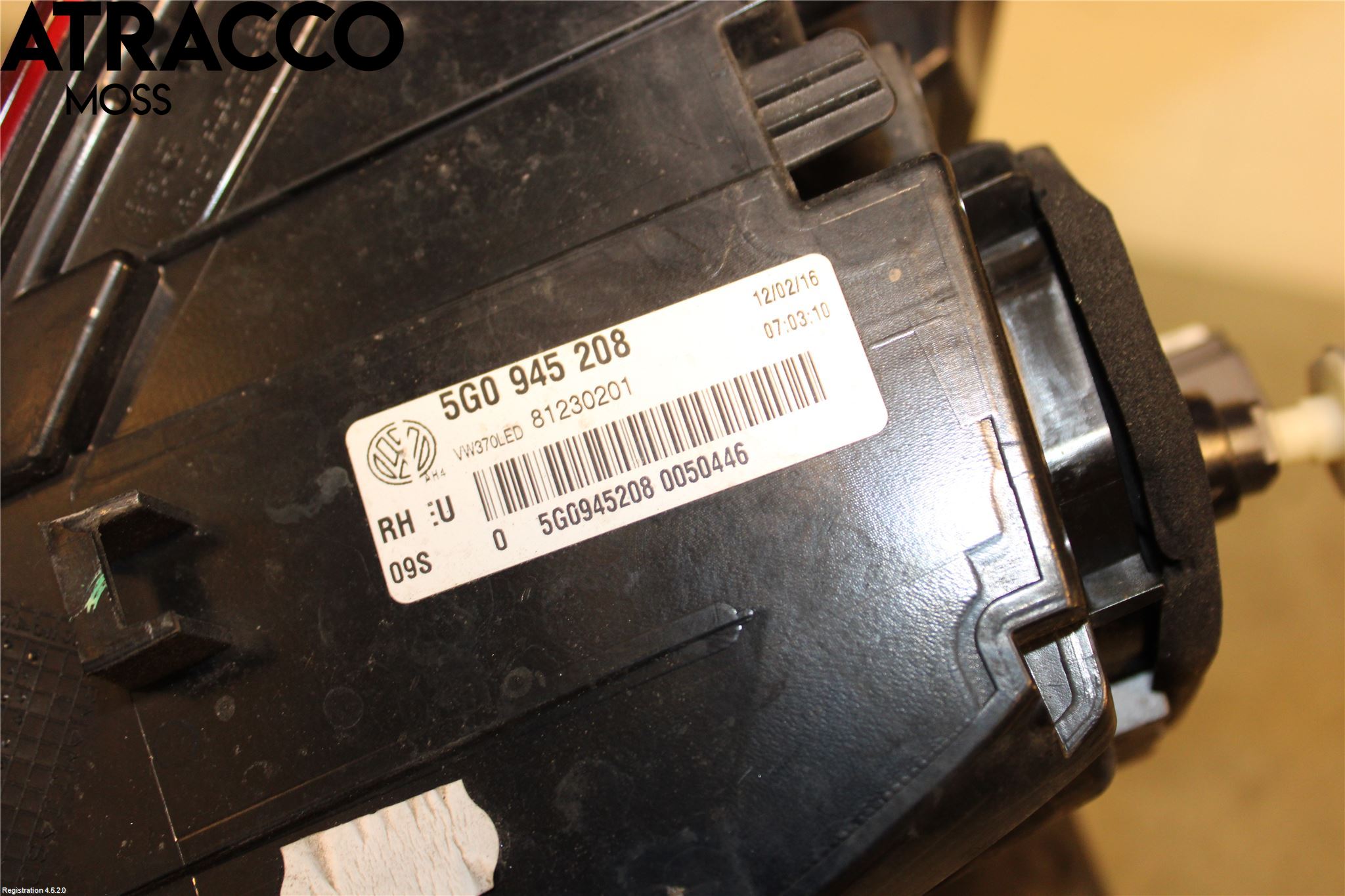 Volkswagen VW GOLF / E-GOLF VII 13-20 Baklykt Høyre