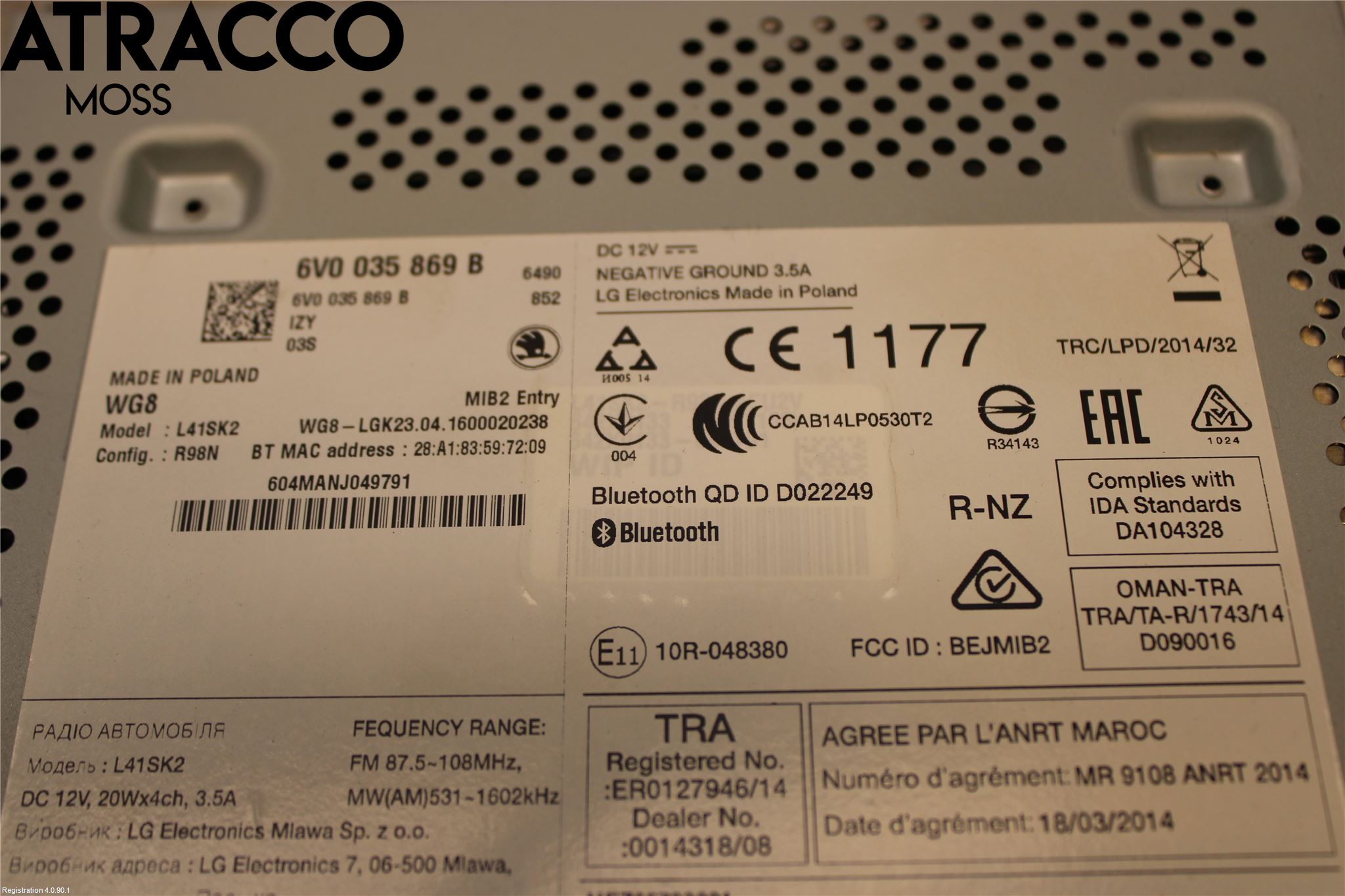 Skoda FABIA 15-21 Stereo Radio Med Cd