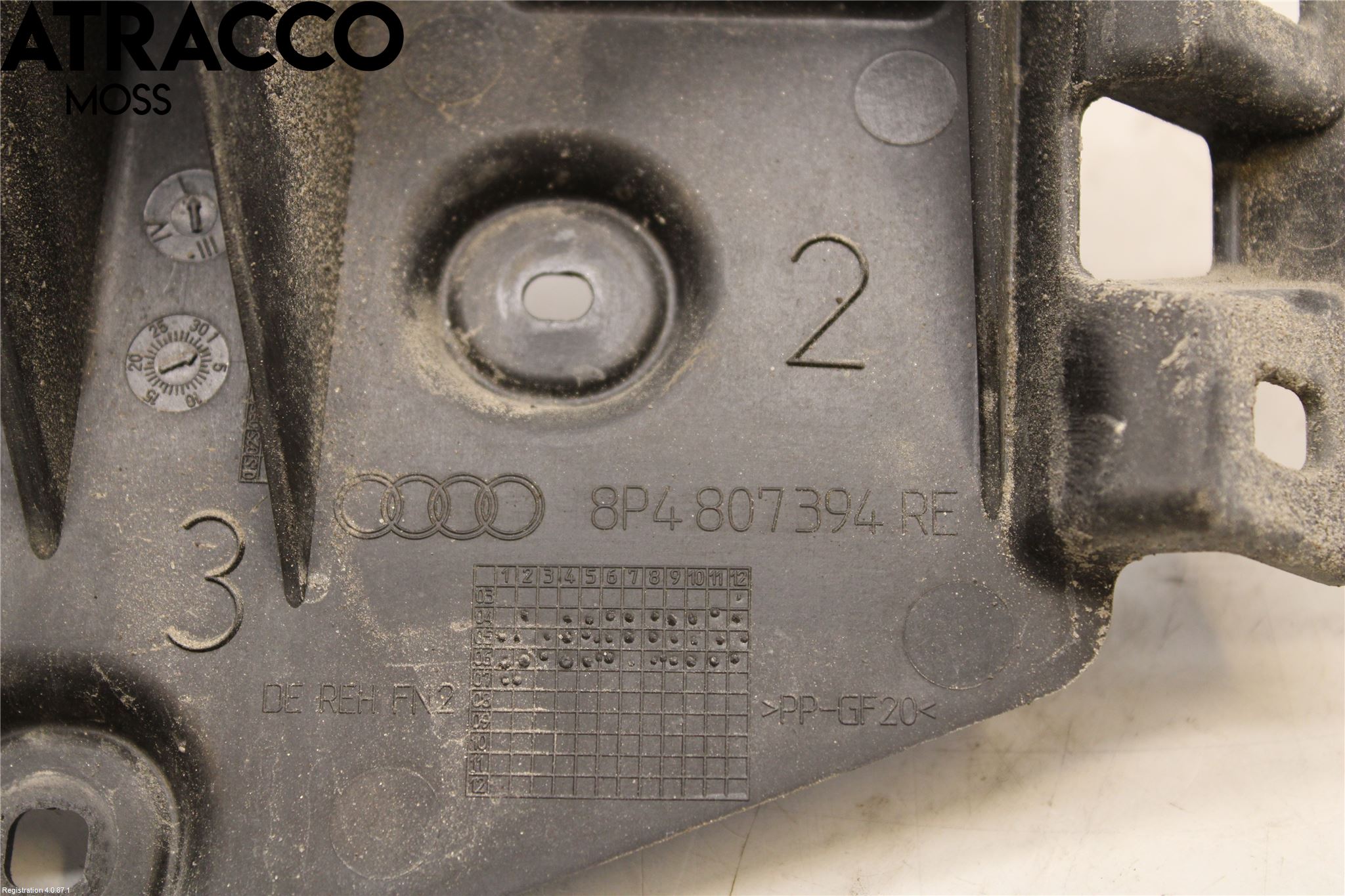 Audi A3/S3 05-13 Støtfangerfeste Bak Høyre