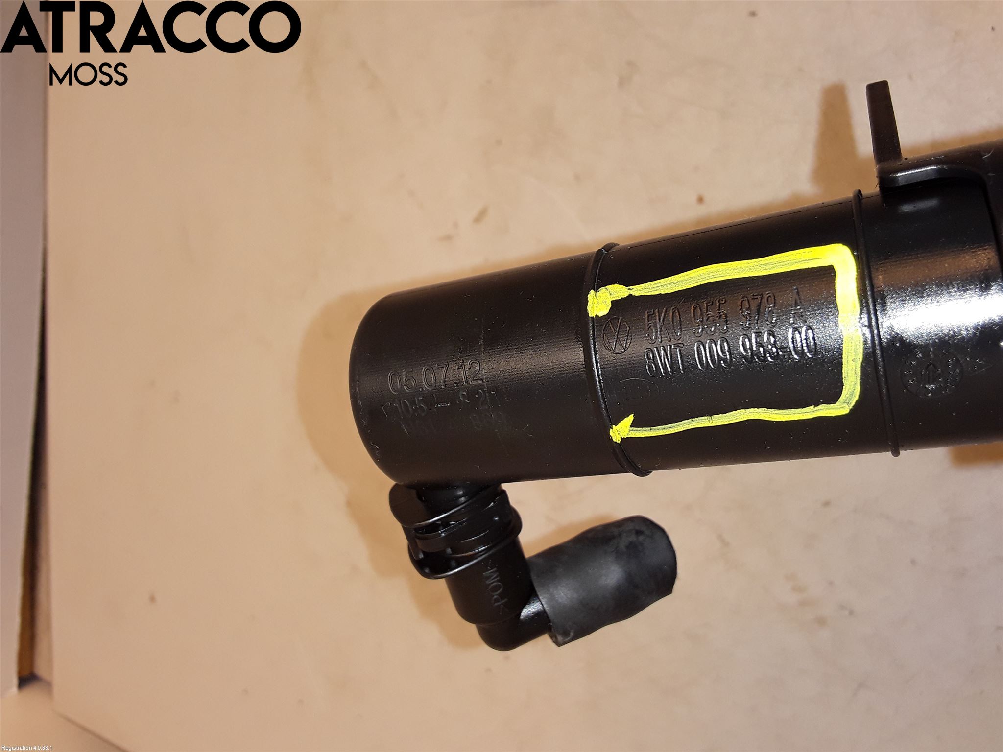 Volkswagen VW GOLF VI 09-13 Spylerdyse Frontlykter