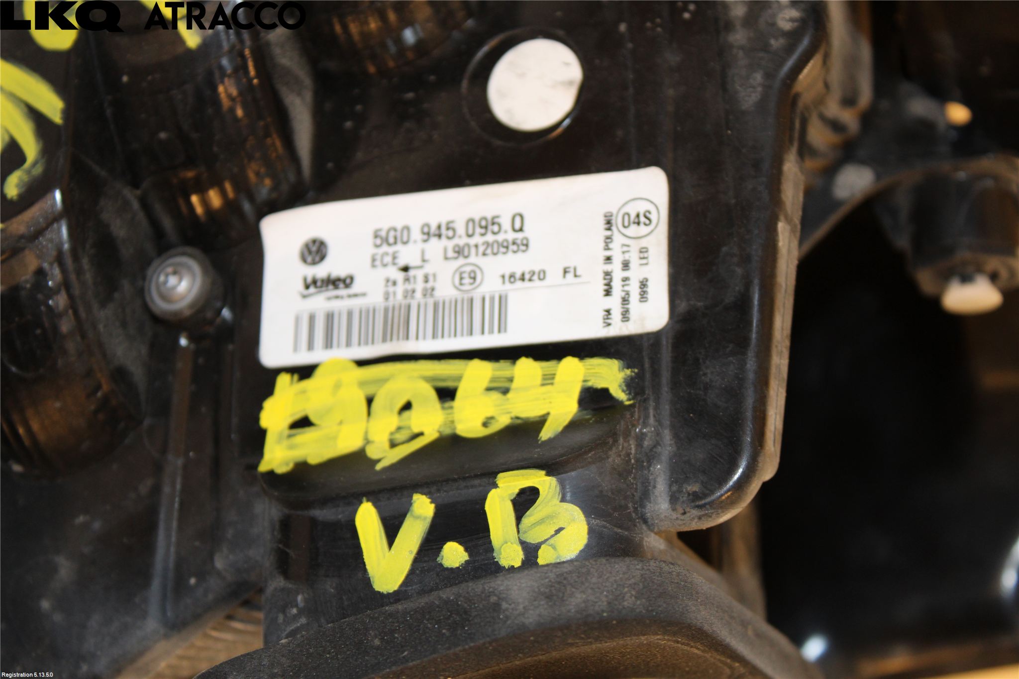 Volkswagen VW GOLF / E-GOLF VII 13-20 Baklykt Venstre