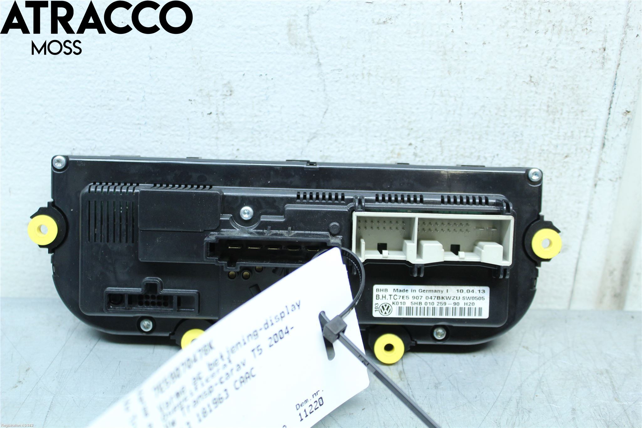 Volkswagen VW TRANSP/CARAVELLE (T5) 04-15 Varme Ac Betjening-Display