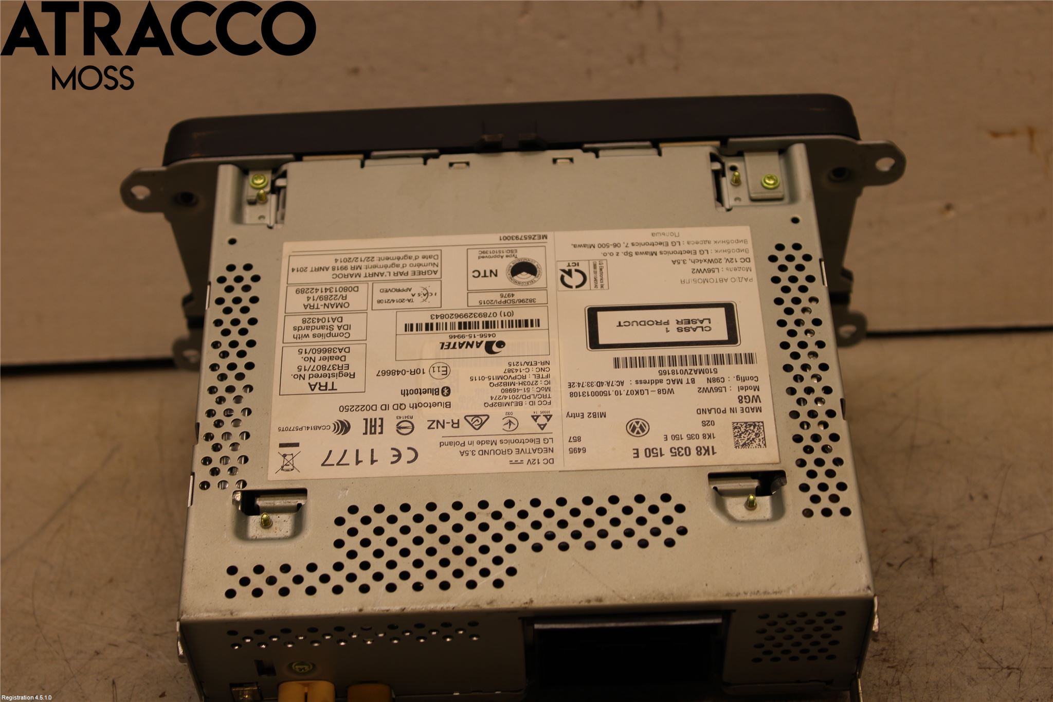 Volkswagen VW CADDY 16-20 Stereo Radio Med Cd