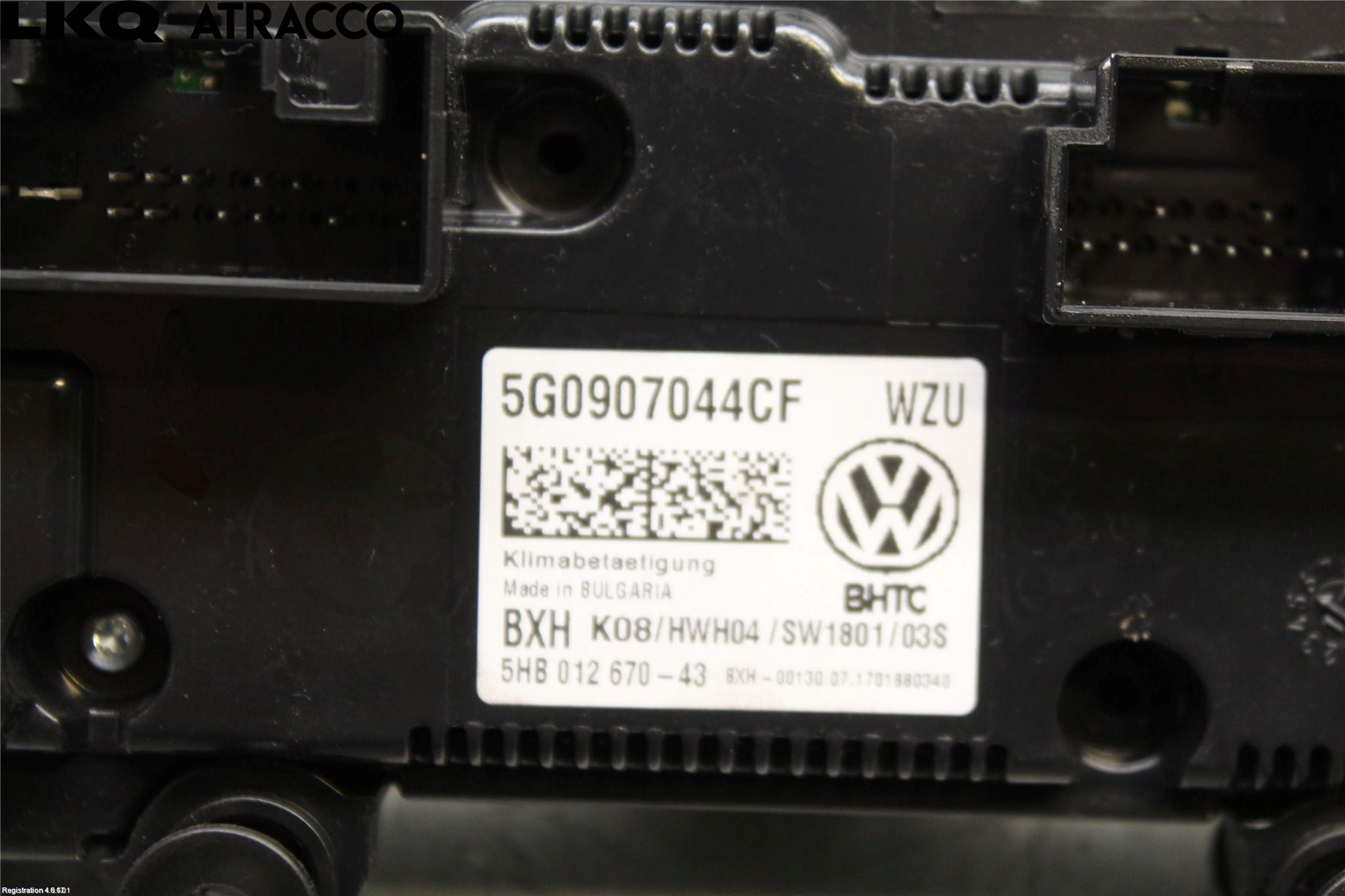 Volkswagen VW GOLF / E-GOLF VII 13-20 Varme Ac Betjening-Display