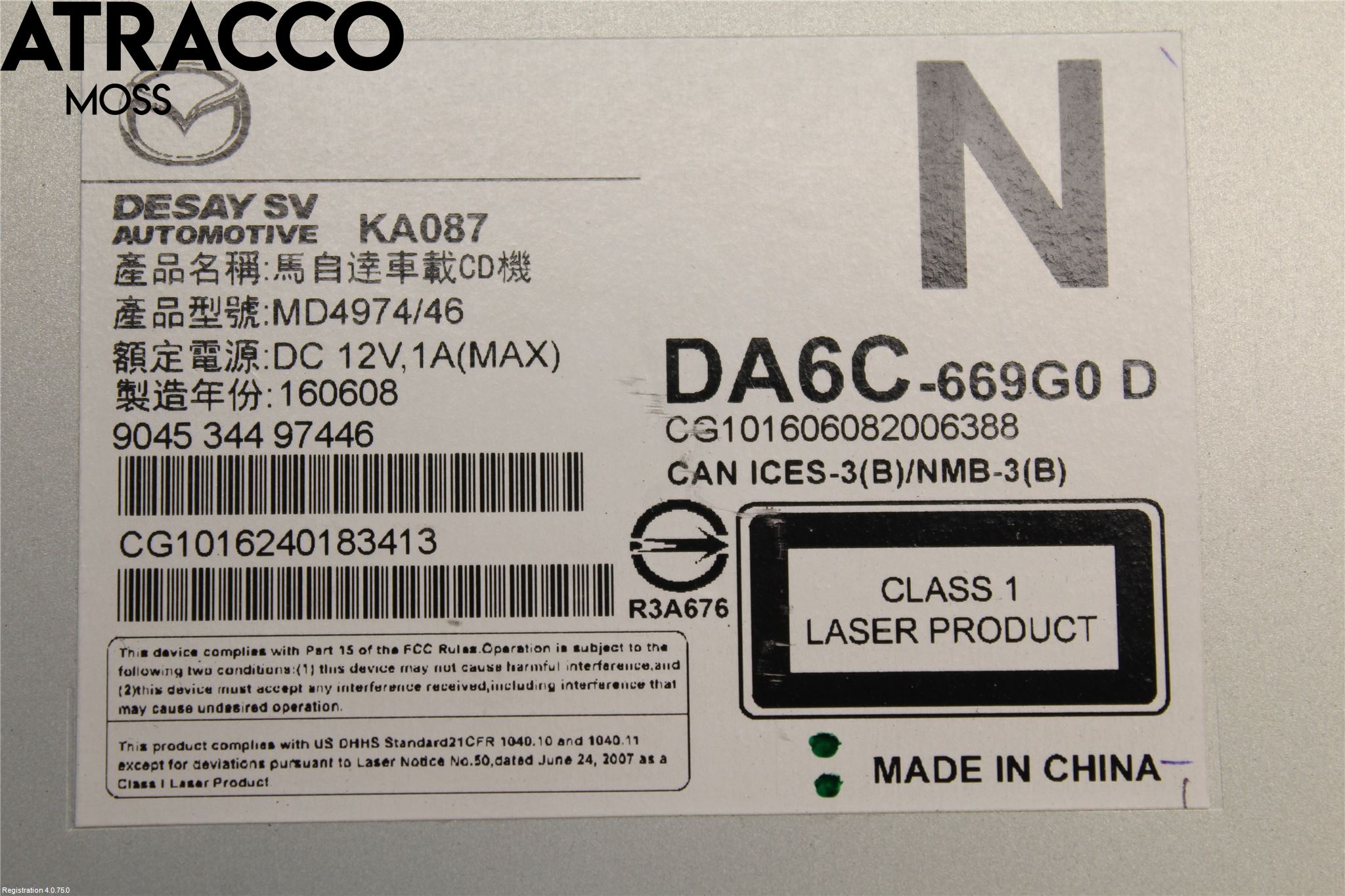 Mazda CX-3 Stereo Radio Med Cd