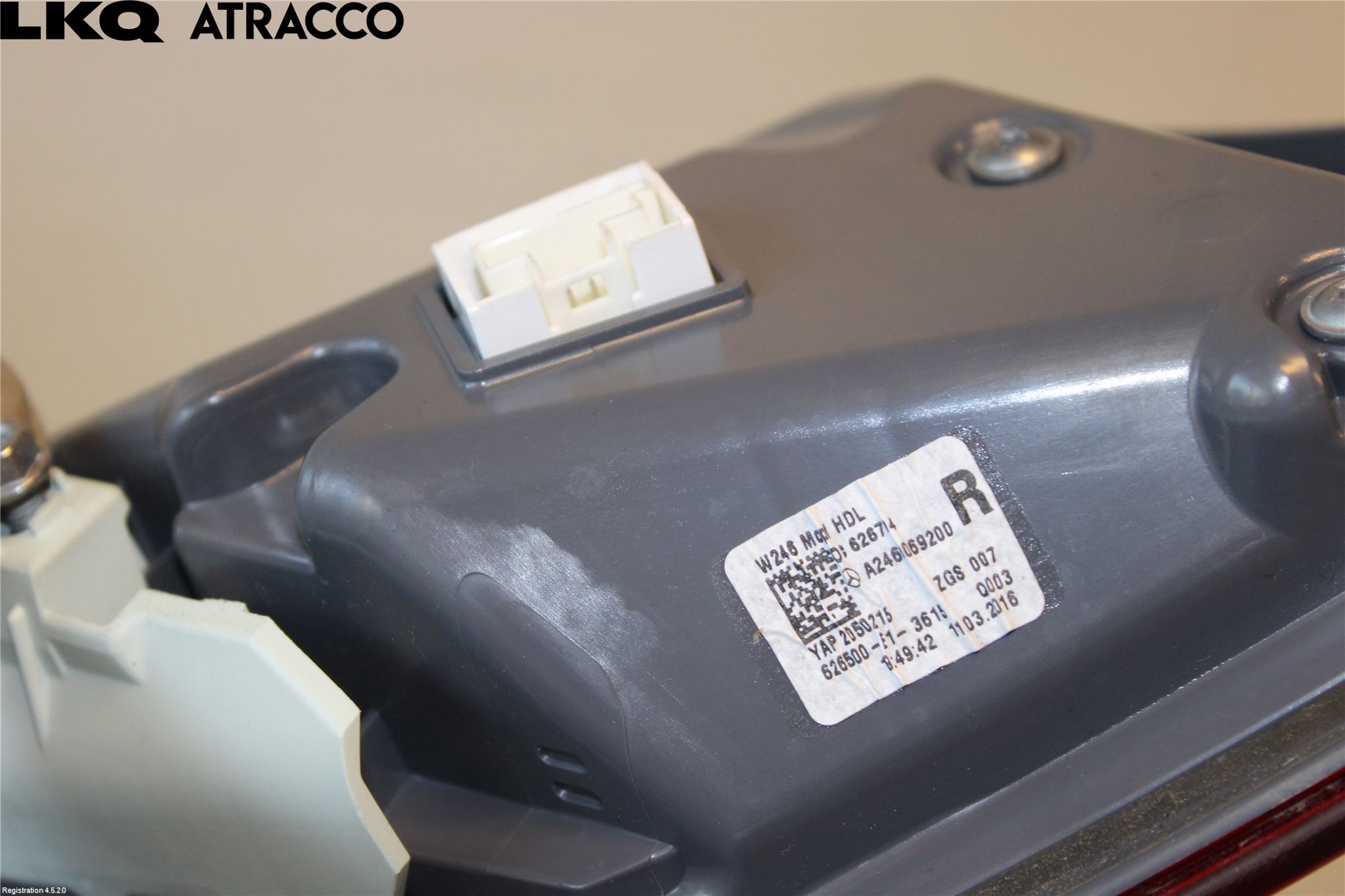 Mercedes-Benz MB B-KLASS (W246/W242) 12-19 Baklykt Høyre  På Luke(Indre)