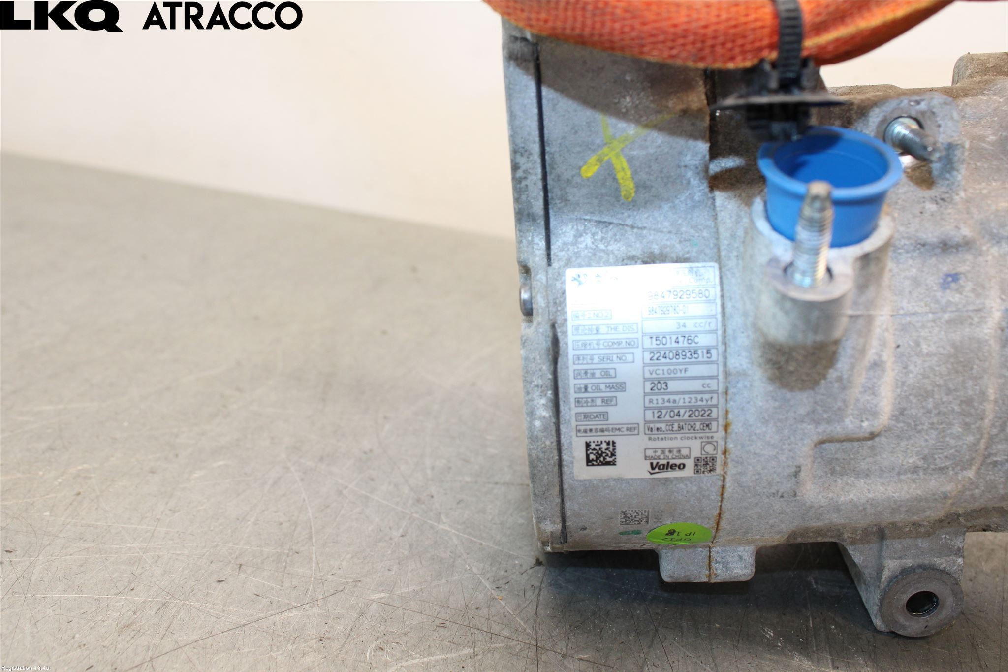 Citroen C4/E-C4 C4X/E-C4X III 21- Varme Ac Kompressor