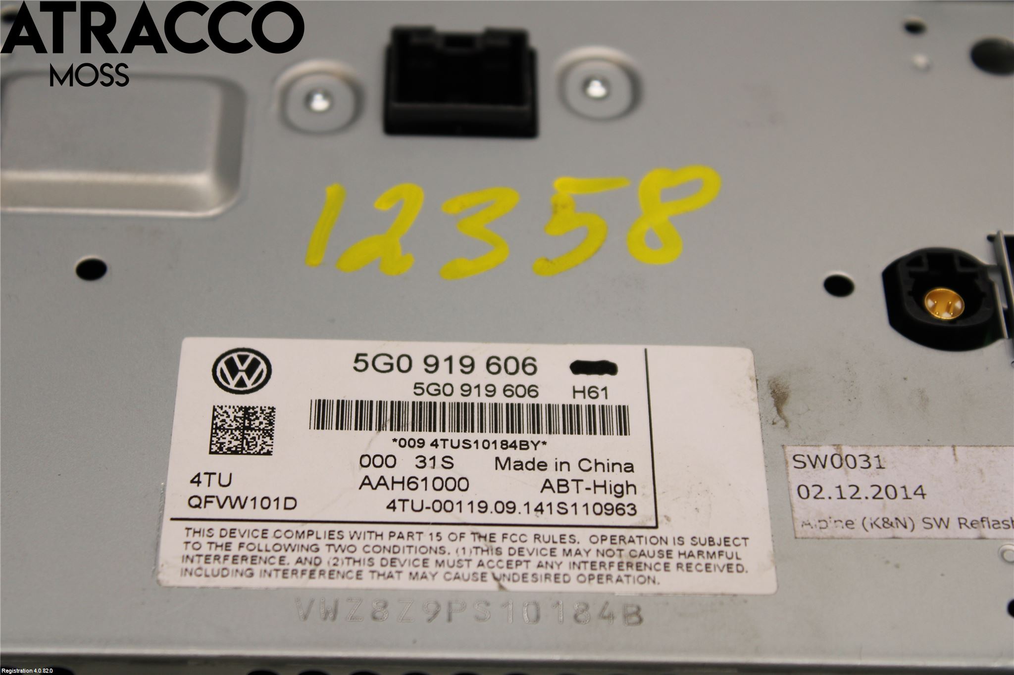 Volkswagen VW GOLF / E-GOLF VII 13-20 Multifunktionsdisplay