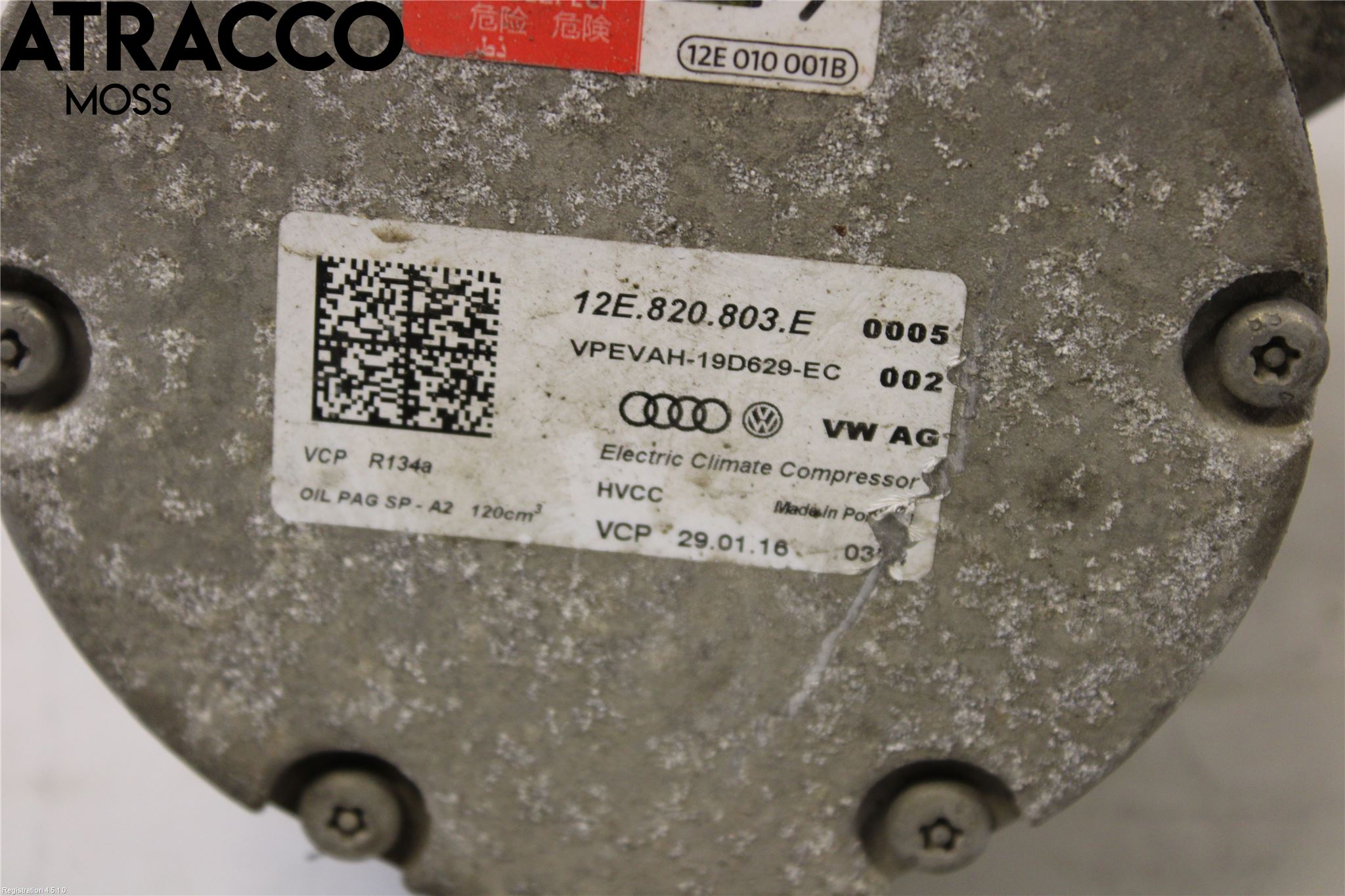 Volkswagen VW GOLF / E-GOLF VII 13-20 Varme Ac Kompressor