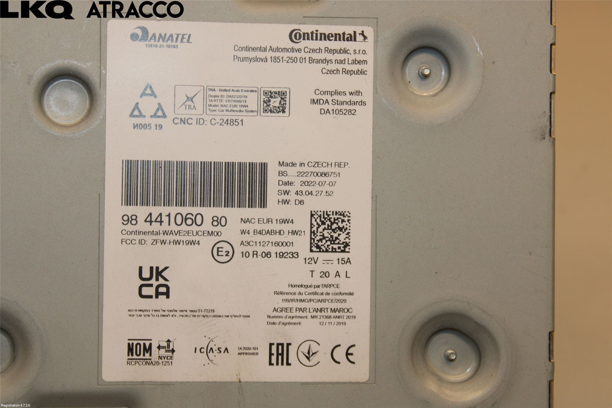 Citroen C4/E-C4 C4X/E-C4X III 21- Stereo Radio