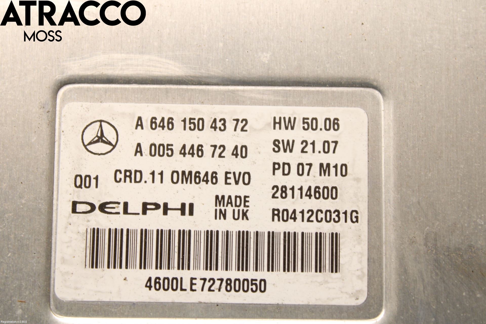 Mercedes-Benz MB C-KLASS (W204) 07-15 Styreenhet Innsprøytning