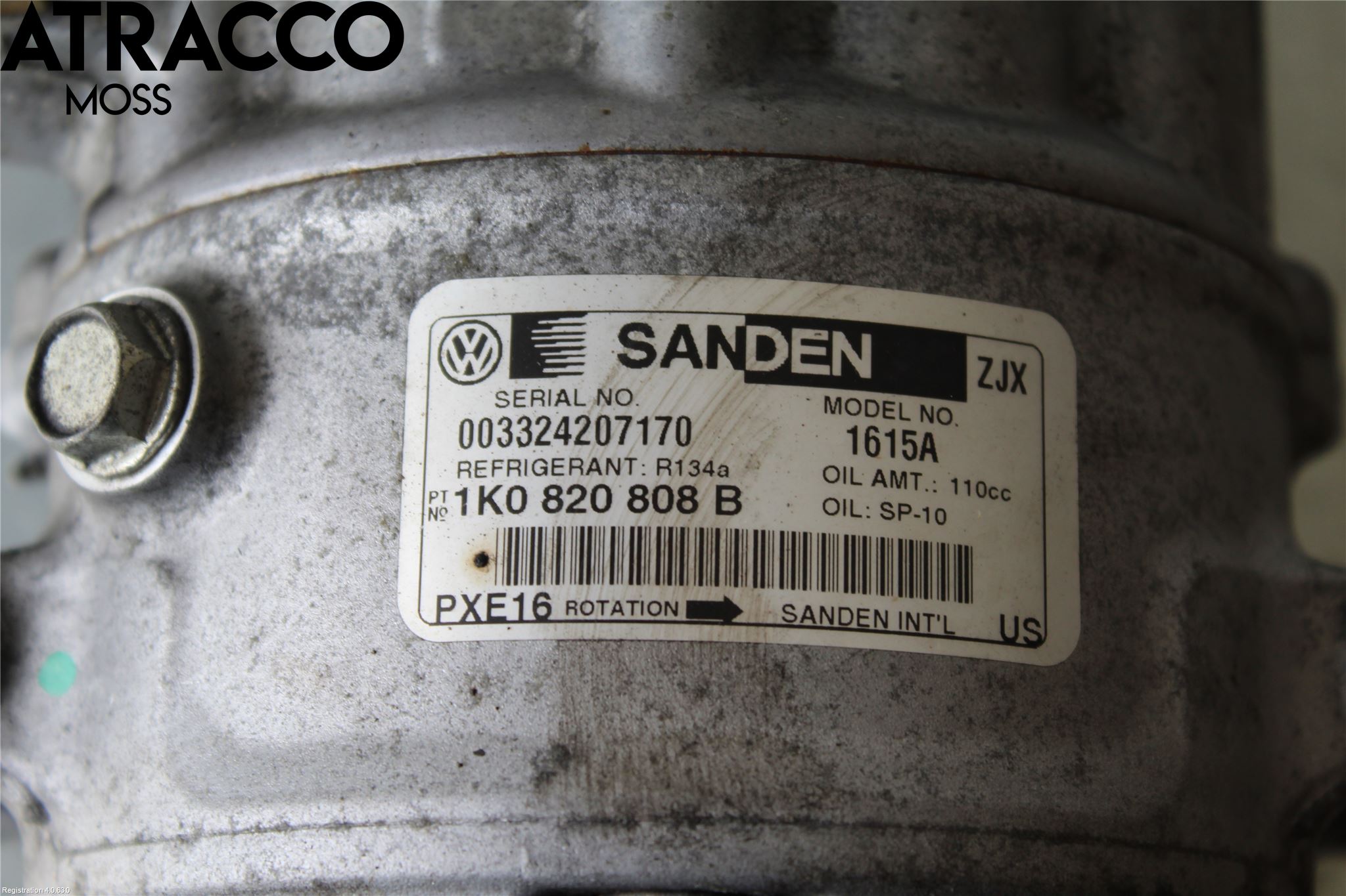 Volkswagen VW GOLF VI 09-13 Varme Ac Kompressor