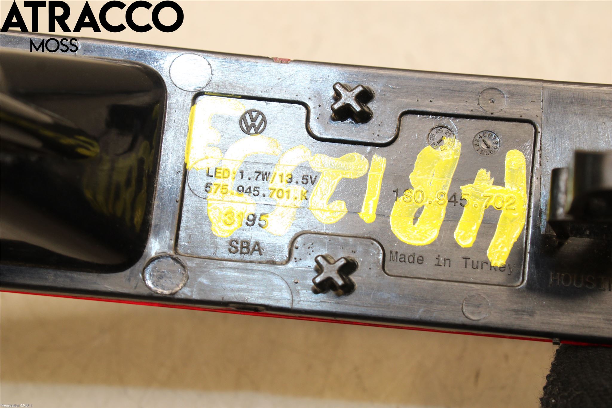 Volkswagen VW UP! / E-UP! Refleks Bak