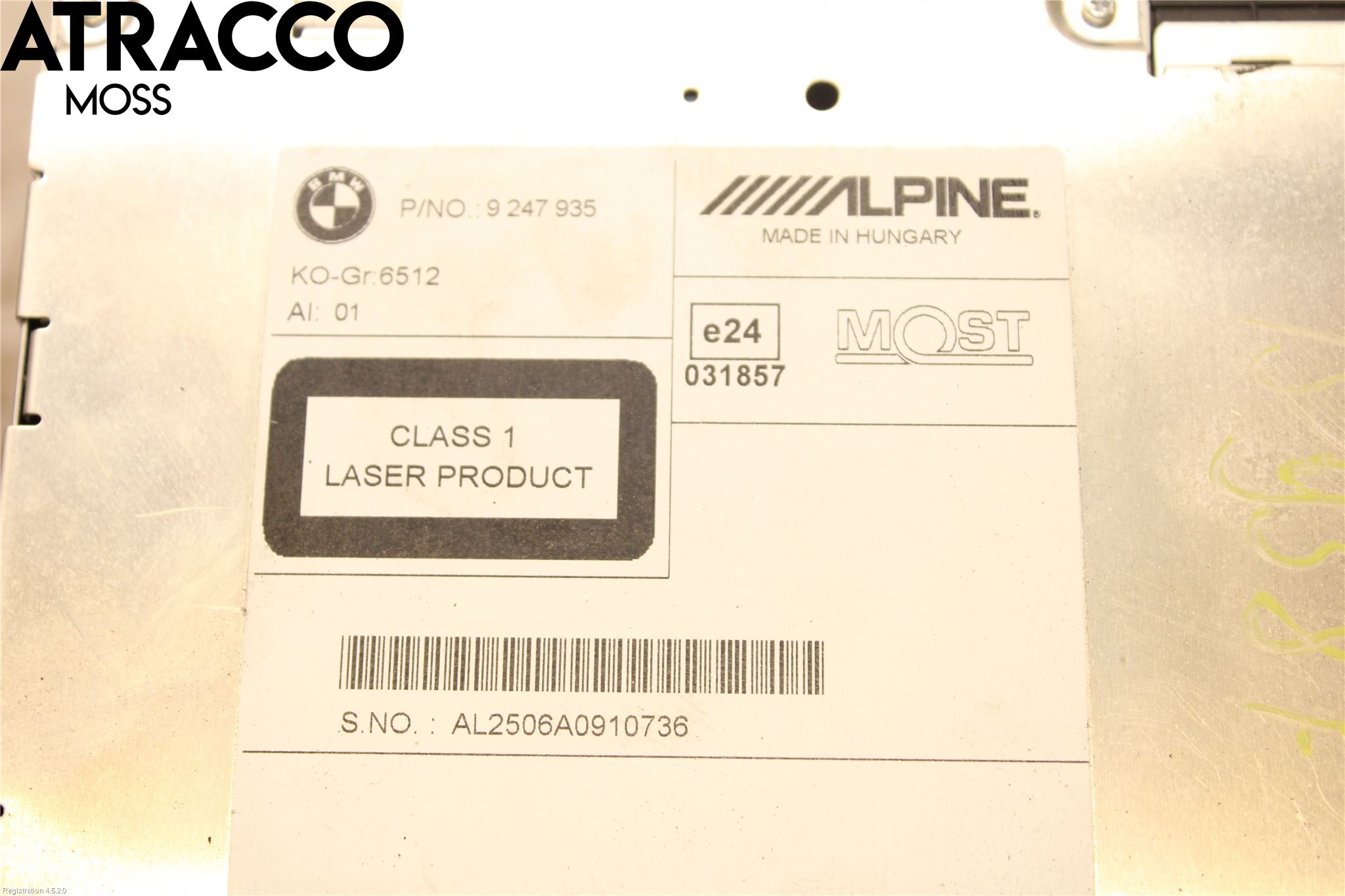 BMW X3 F25 10-17 Stereo Radio Med Cd